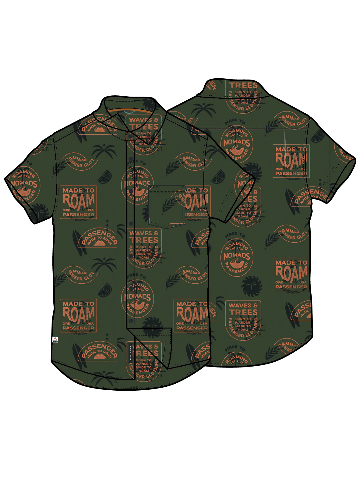 365 Active Shirt - Badge Khaki - Image 7