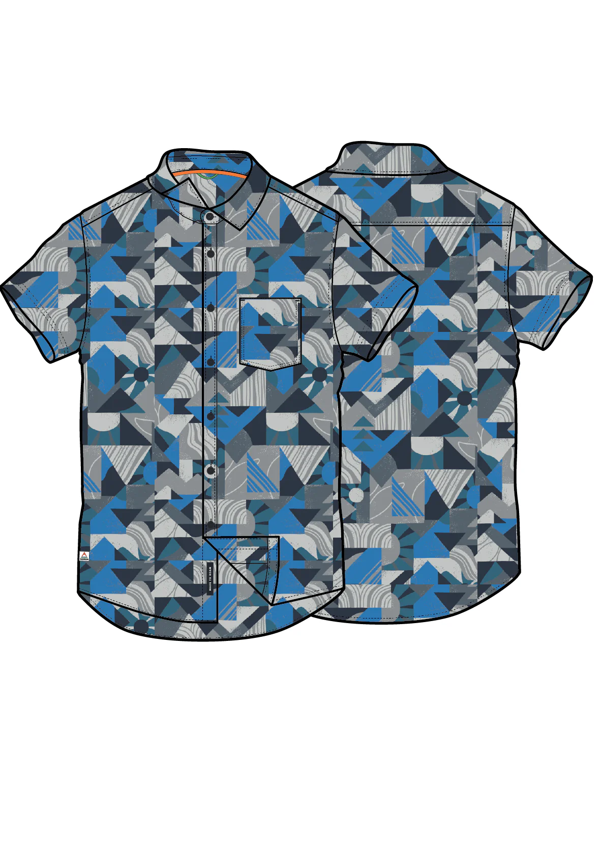 365 Active Shirt - Sun Patch Marine Blue - Image 6
