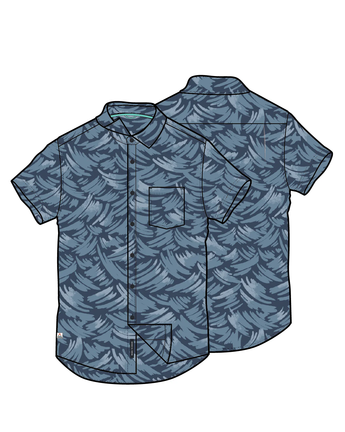 365 Active Shirt - Waves Dark Denim - Image 10