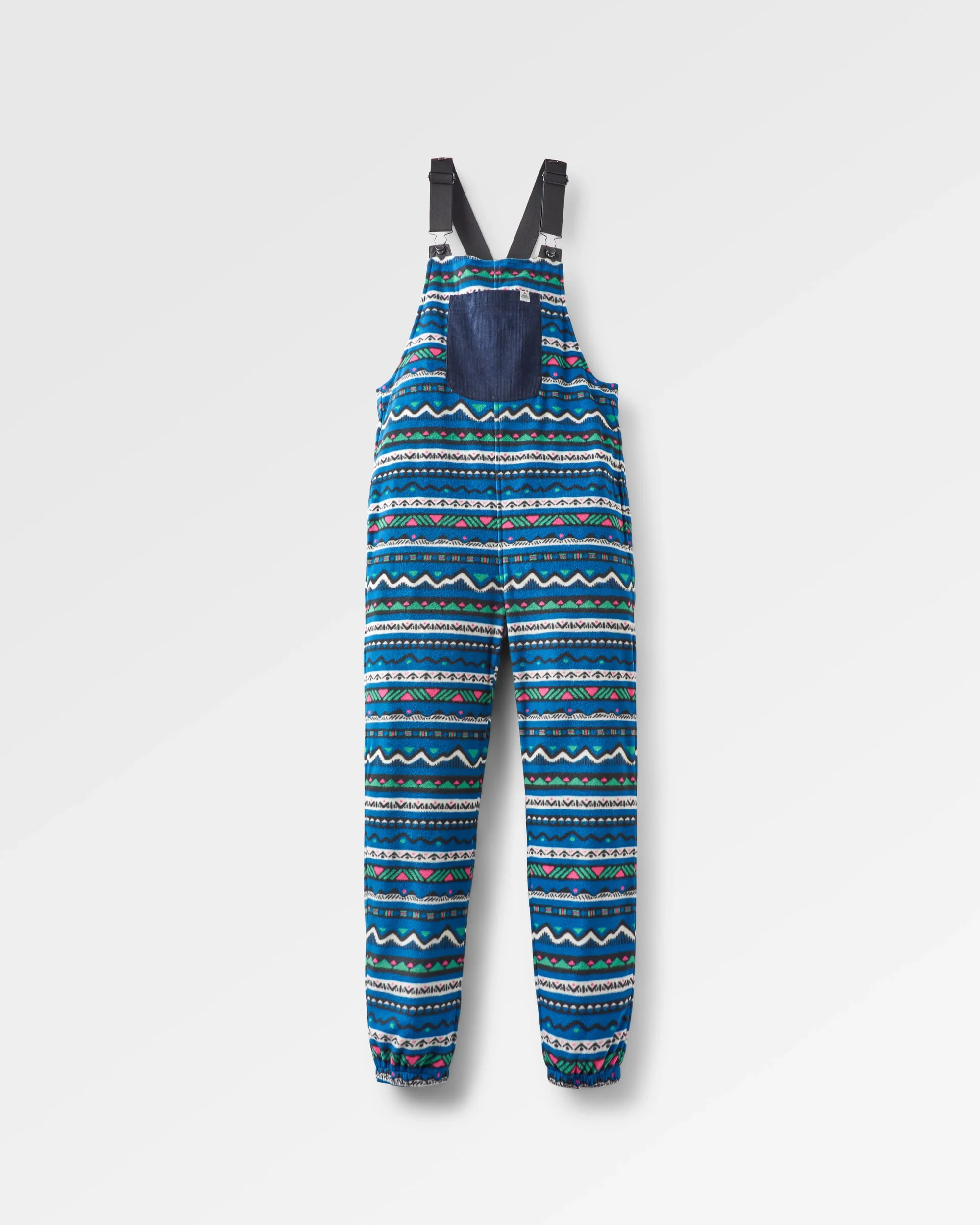Ace Polar Fleece Dungarees - Mountain Geo Tidal Blue - Image 2
