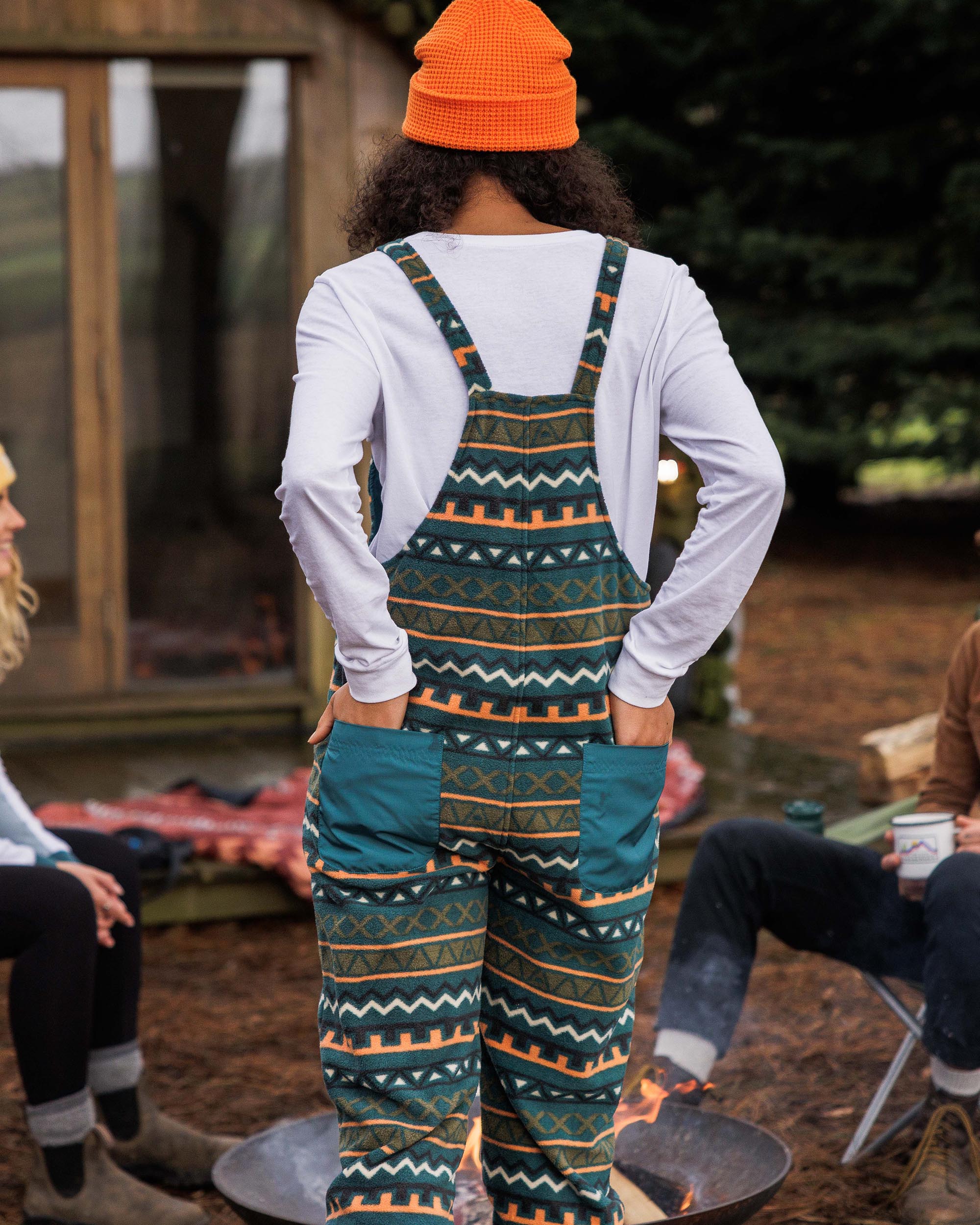 Ace Polar Fleece Dungarees - Retro Geo Mediterranean - Image 9