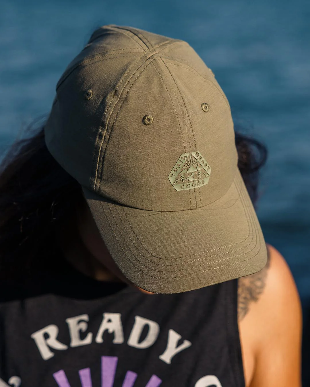 Active 6 Panel Cap - Dusty Olive - Image 4