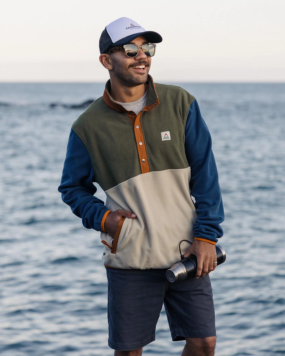 Adrift Polar Fleece - Khaki/Oatmeal - Image 2