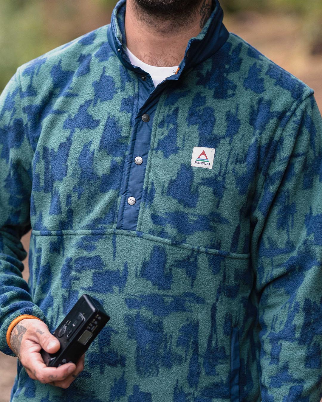 Adrift Polar Fleece - Oak Patch Deep Ocean - Image 2