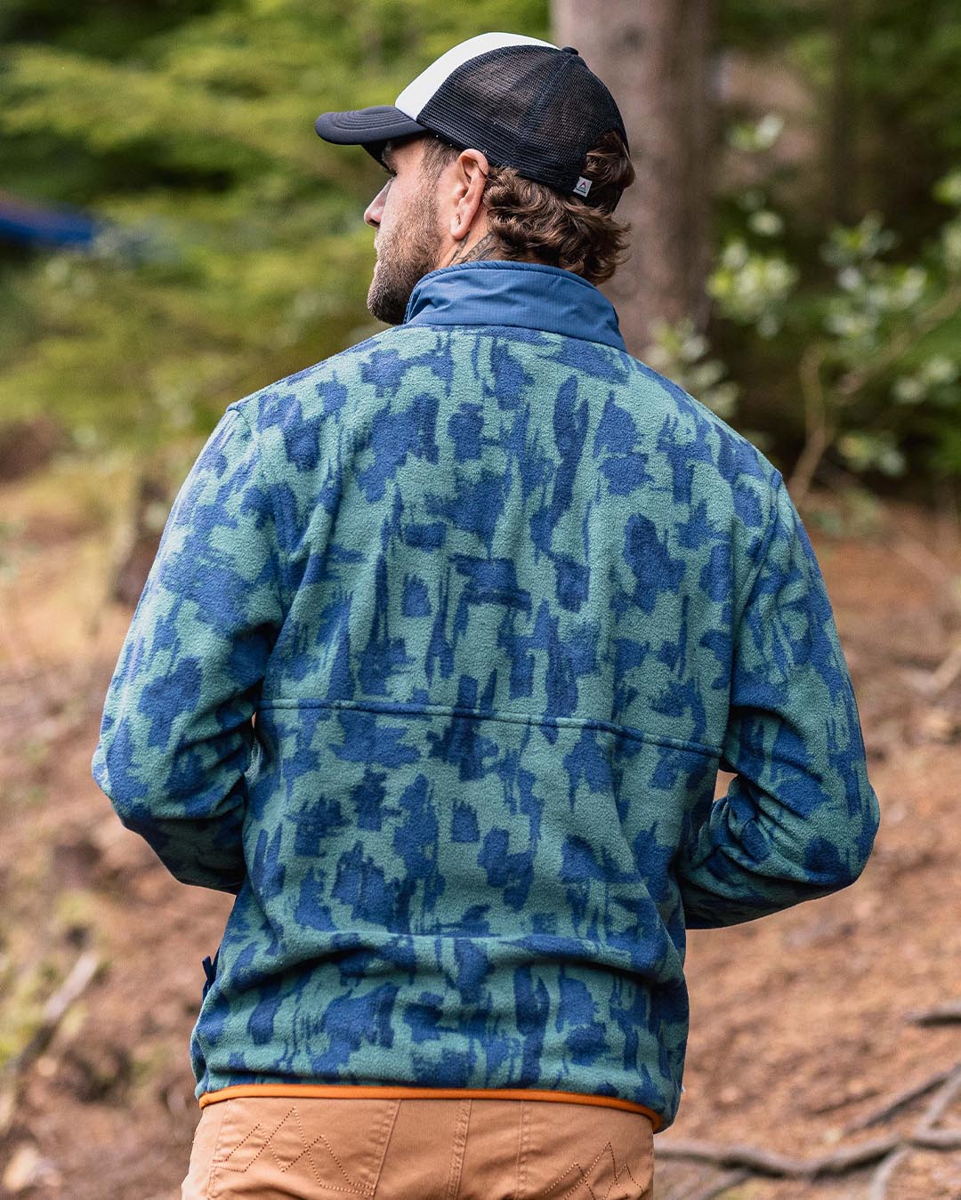 Adrift Polar Fleece - Oak Patch Deep Ocean - Image 4