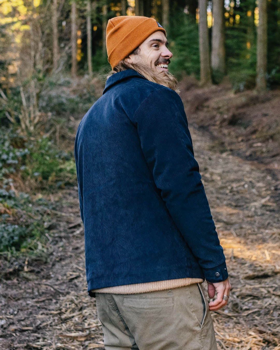 Alder Cord Jacket - Deep Navy - Image 3