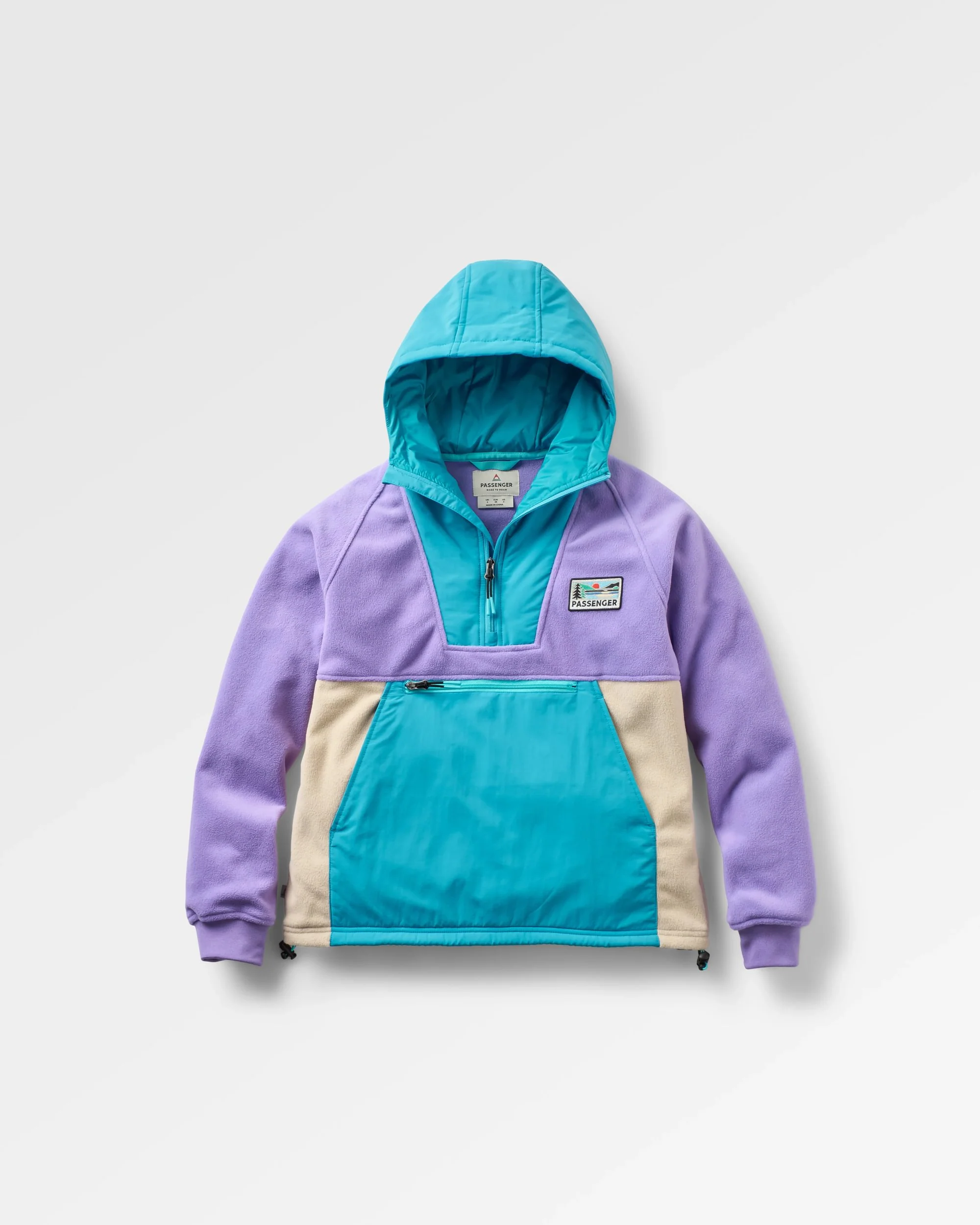Alexander Hooded Polar Fleece - Retro Purple/Bluejay - Image 2