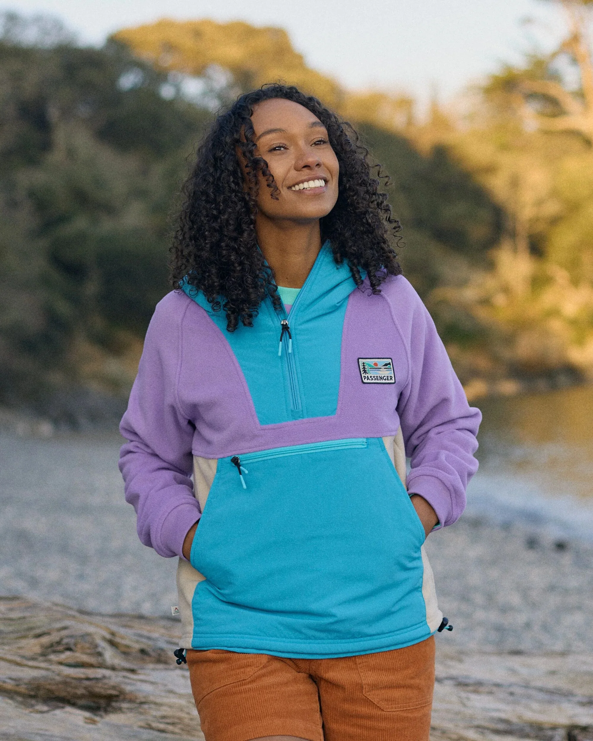 Alexander Hooded Polar Fleece - Retro Purple/Bluejay - Image 4