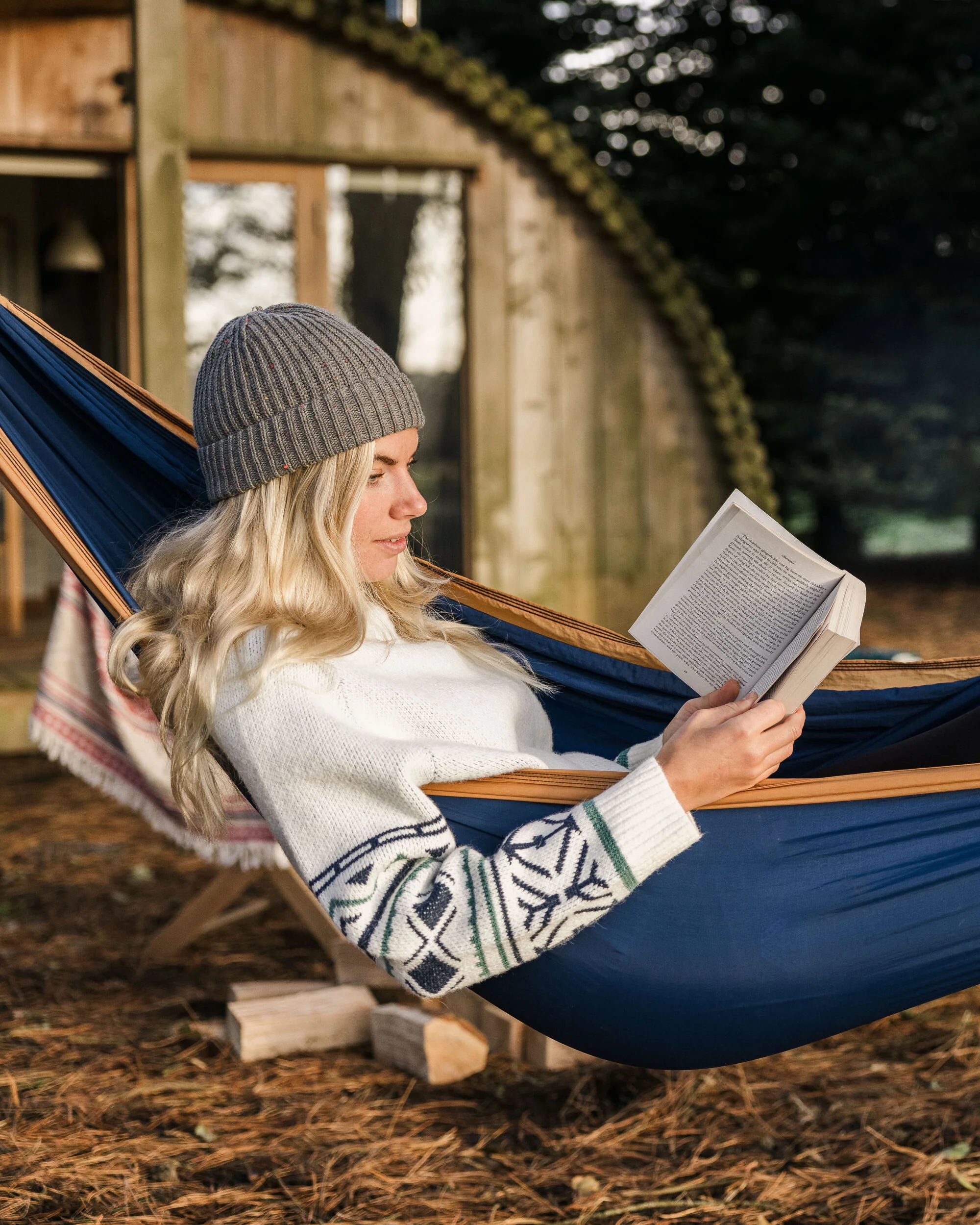 Ambiance Knitted Jumper - Homespun Stripe Off White - Image 5