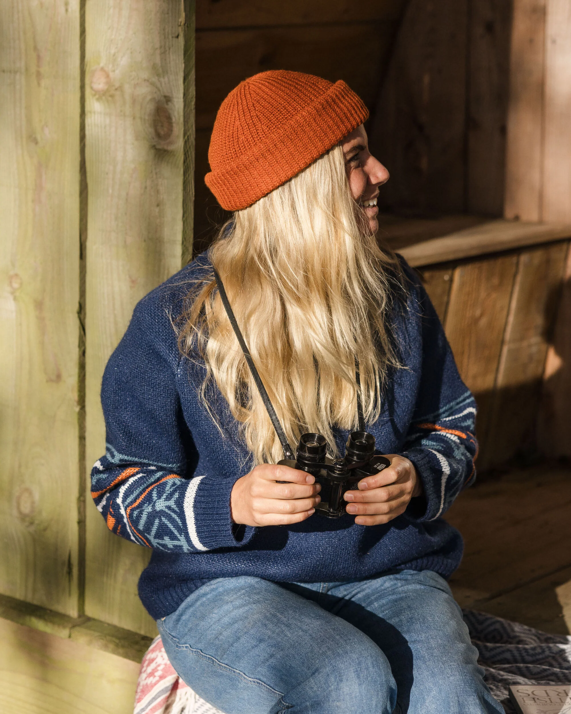 Ambiance Knitted Jumper - Homespun Stripe Navy - Image 2