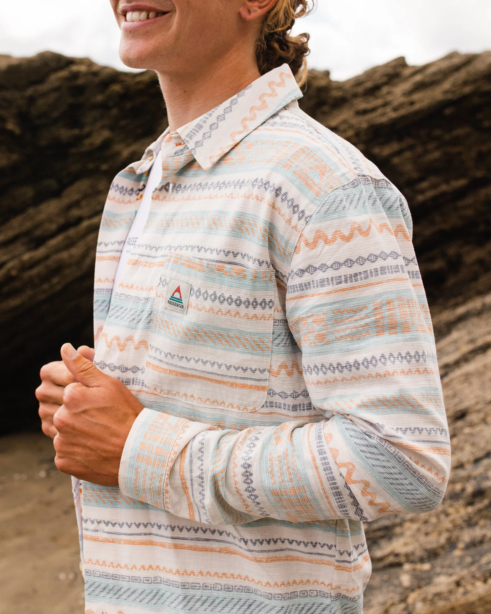 Amboro Shirt - Patchwork Stripe Birch - Image 8