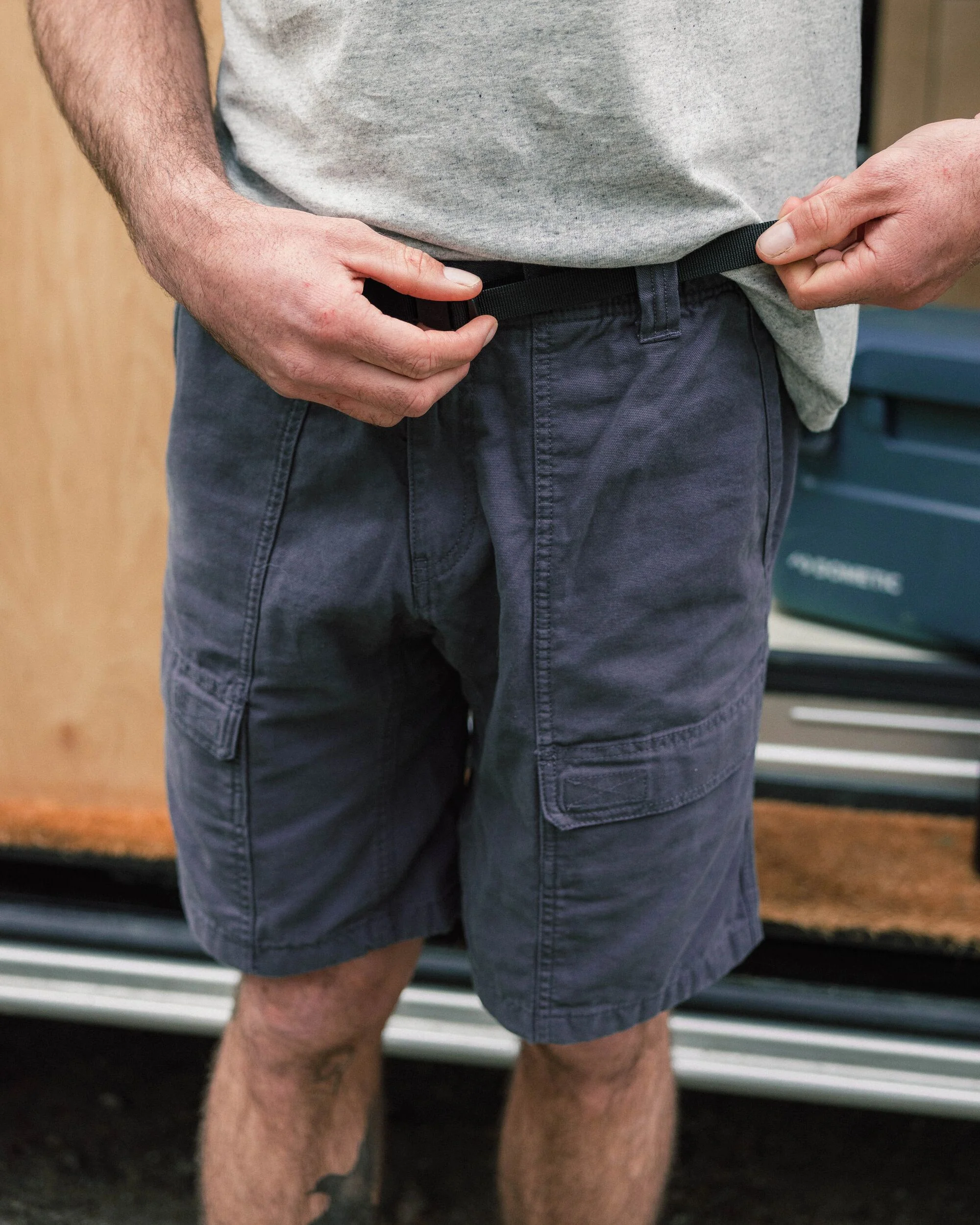 Apex Cargo Cotton Short - Charcoal - Image 4