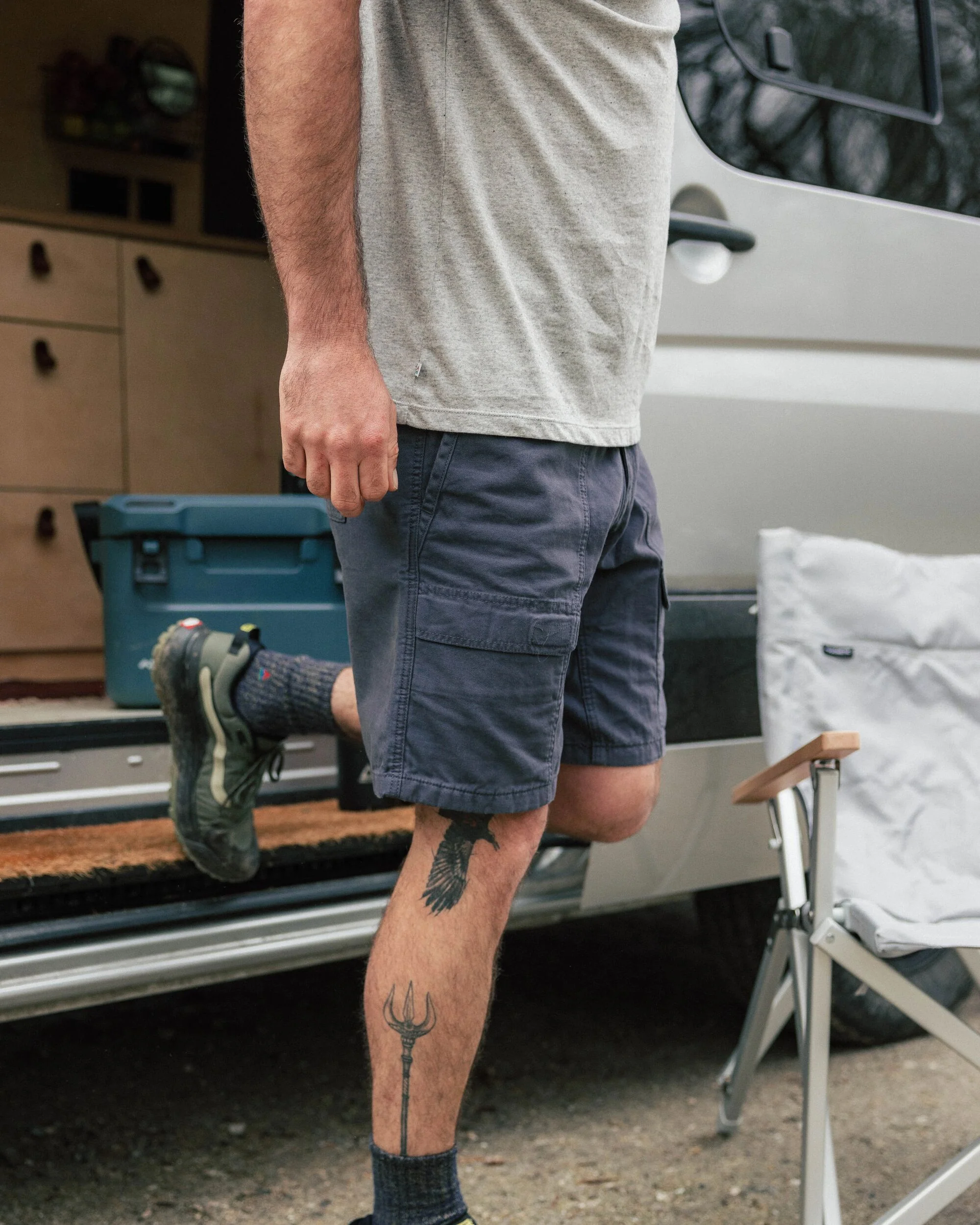 Apex Cargo Cotton Short - Charcoal - Image 5