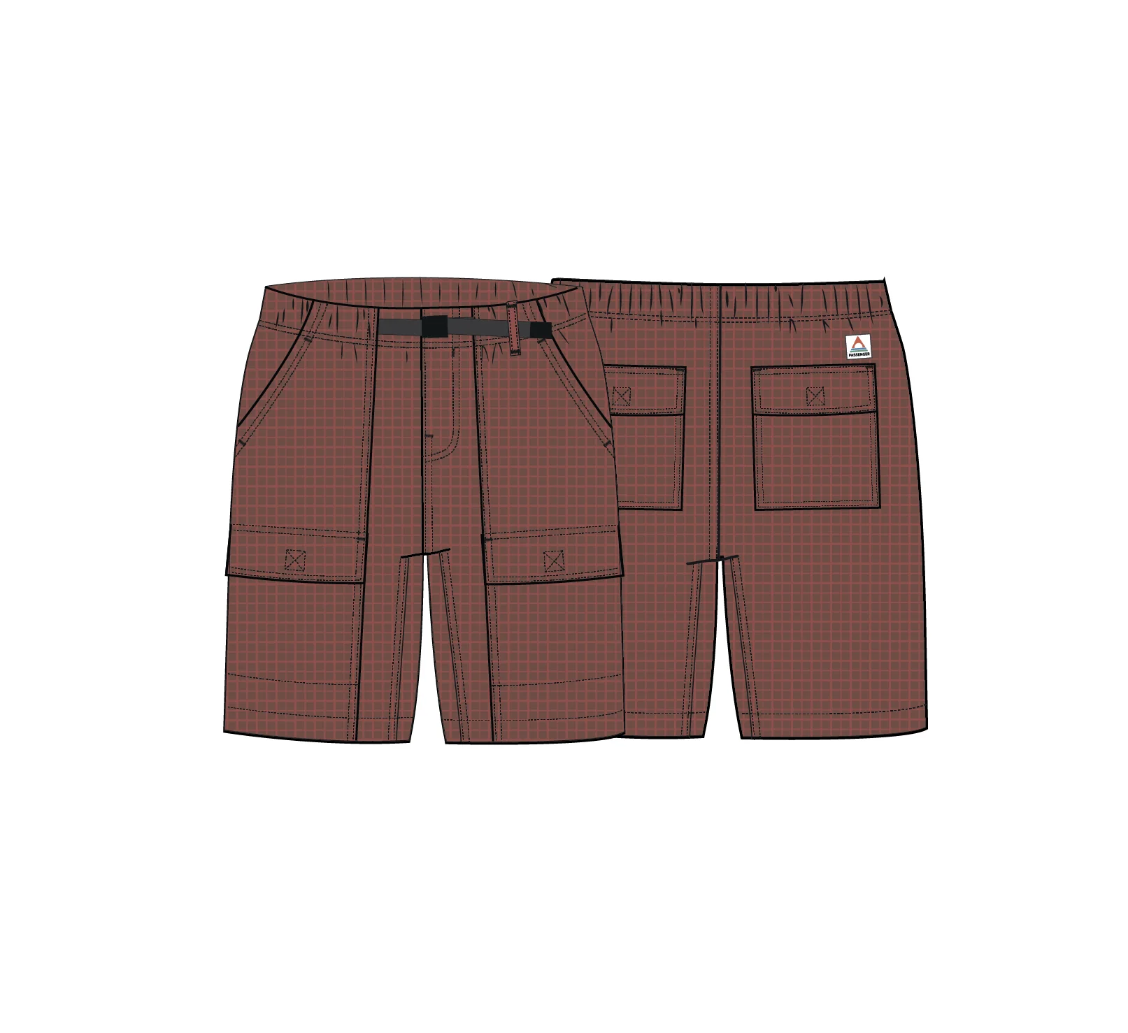 Apex Grid Cord Short - Redwood - Image 7
