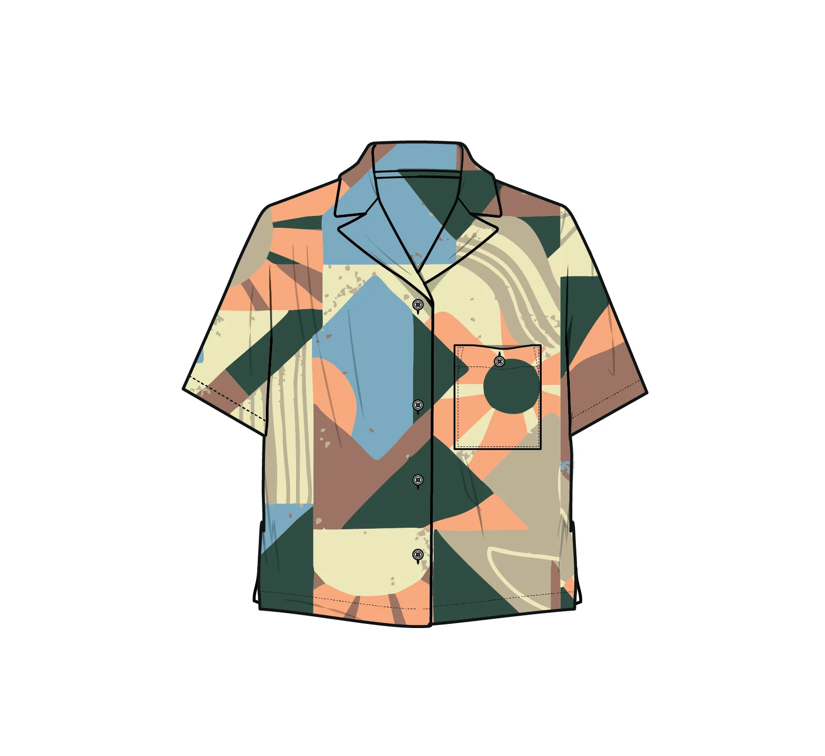 Arden Linen Short Sleeve Shirt - Sun Patch Simply Taupe - Image 5