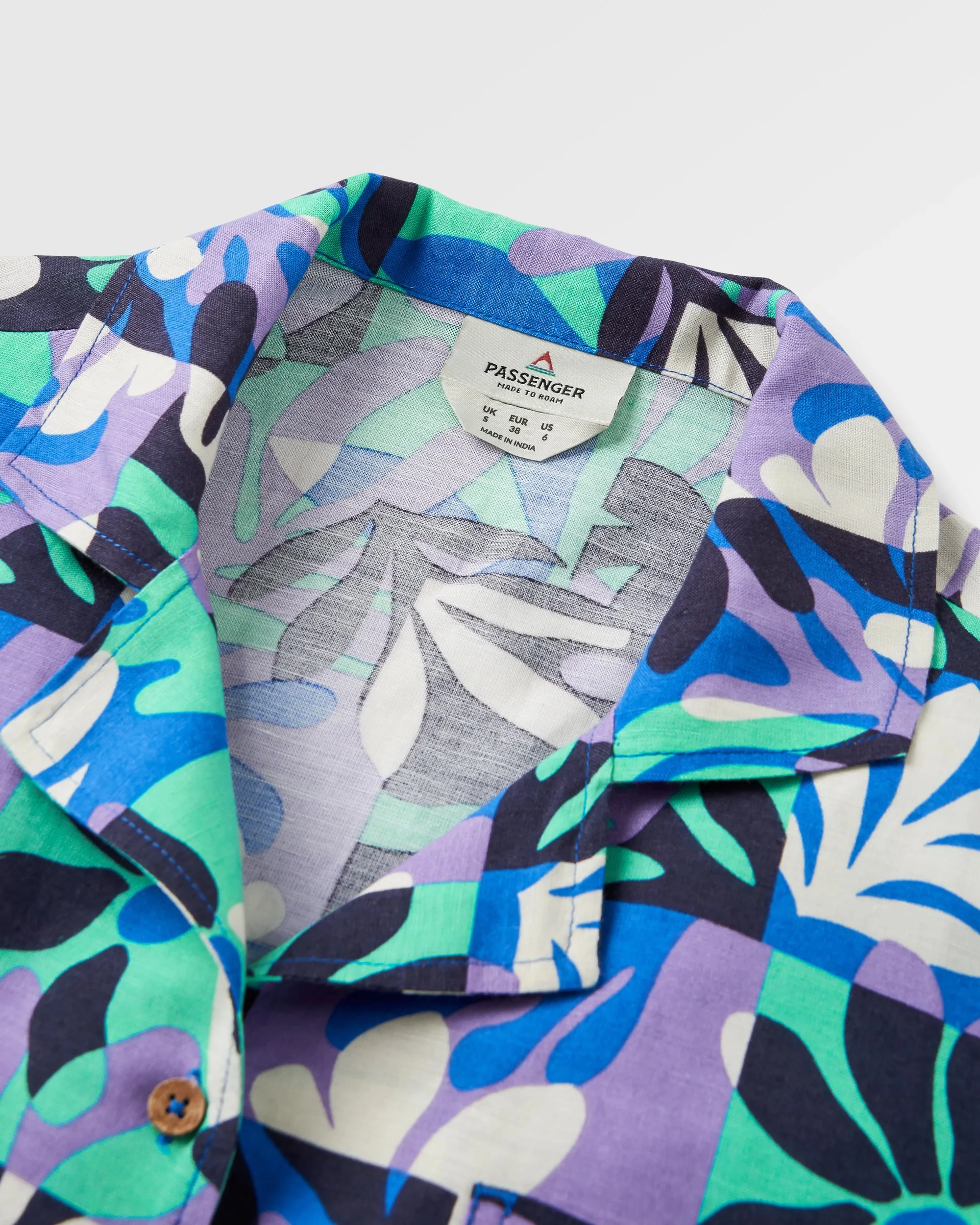 Arden Linen Short Sleeve Shirt - Mountain Foliage Purple - Image 5