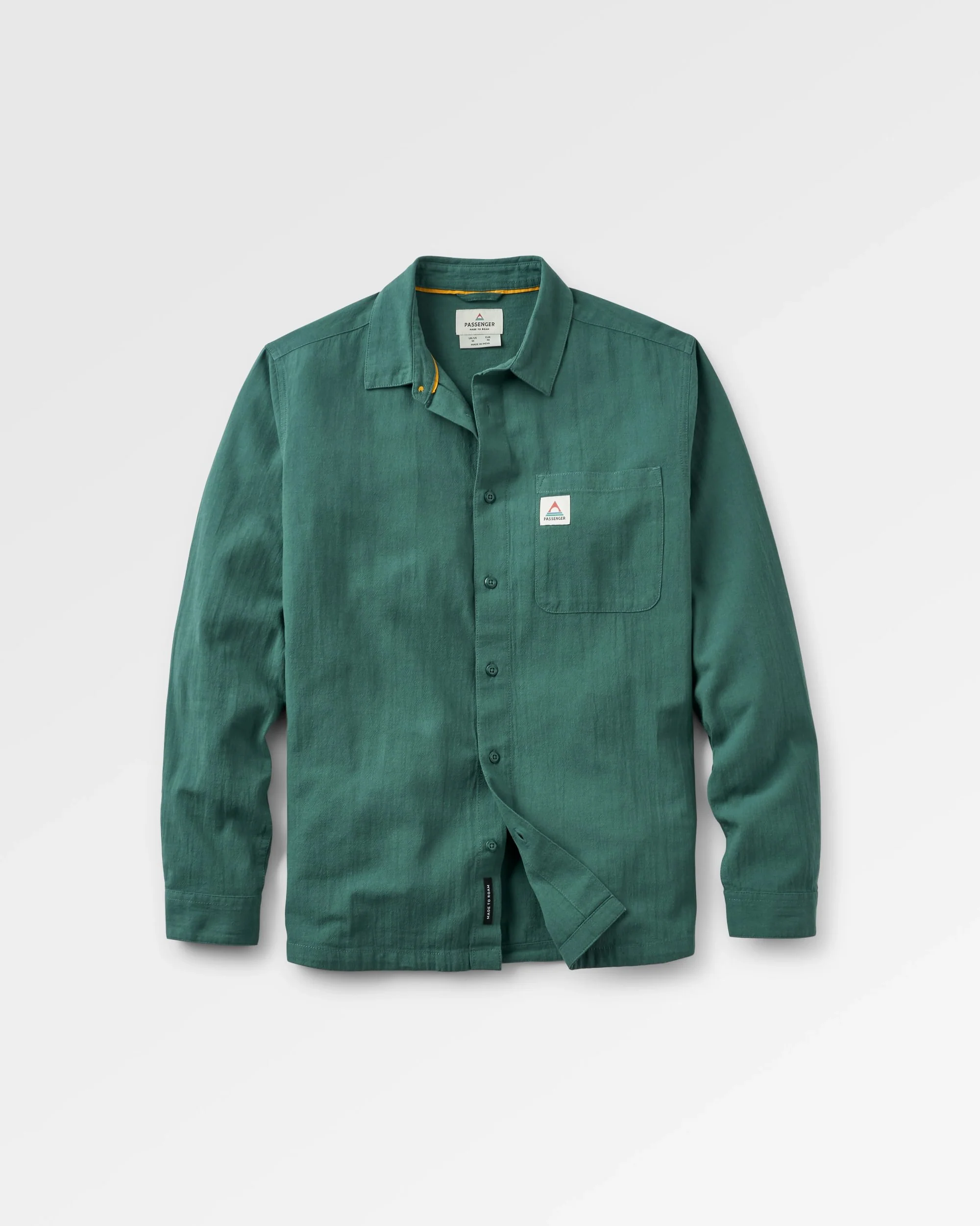 Arica Textured Organic Cotton Shirt - Deep Ocean - Image 2
