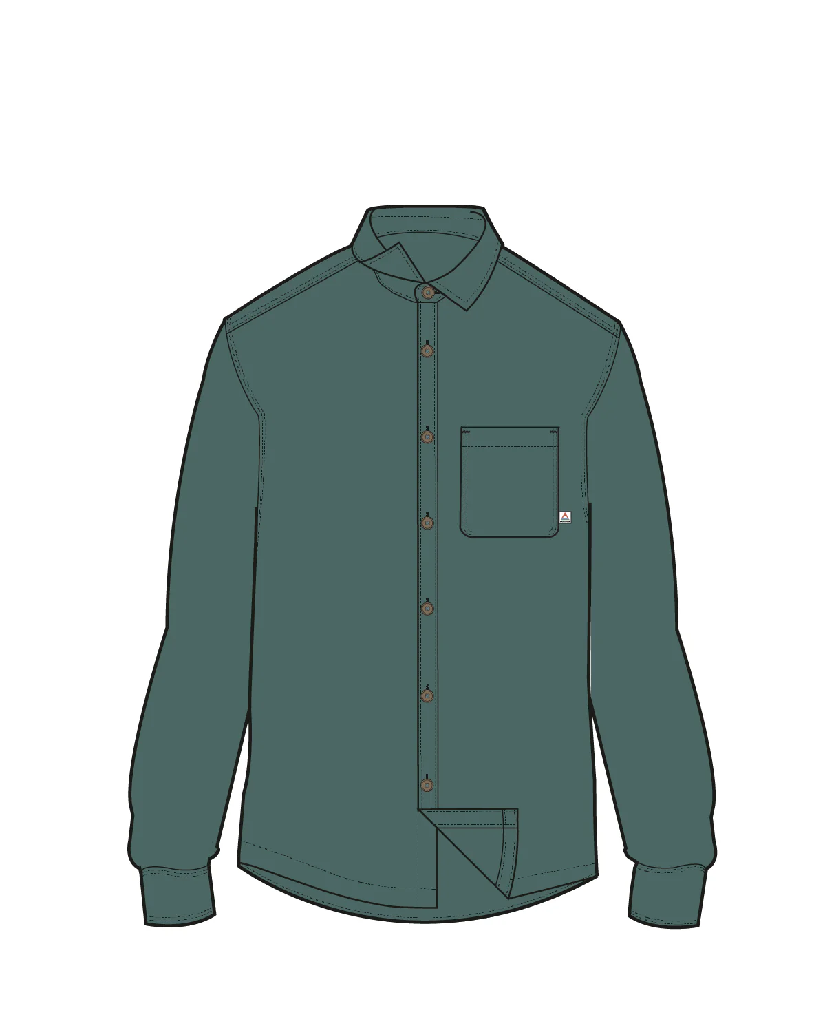 Arica Textured Organic Cotton Shirt - Deep Ocean - Image 9