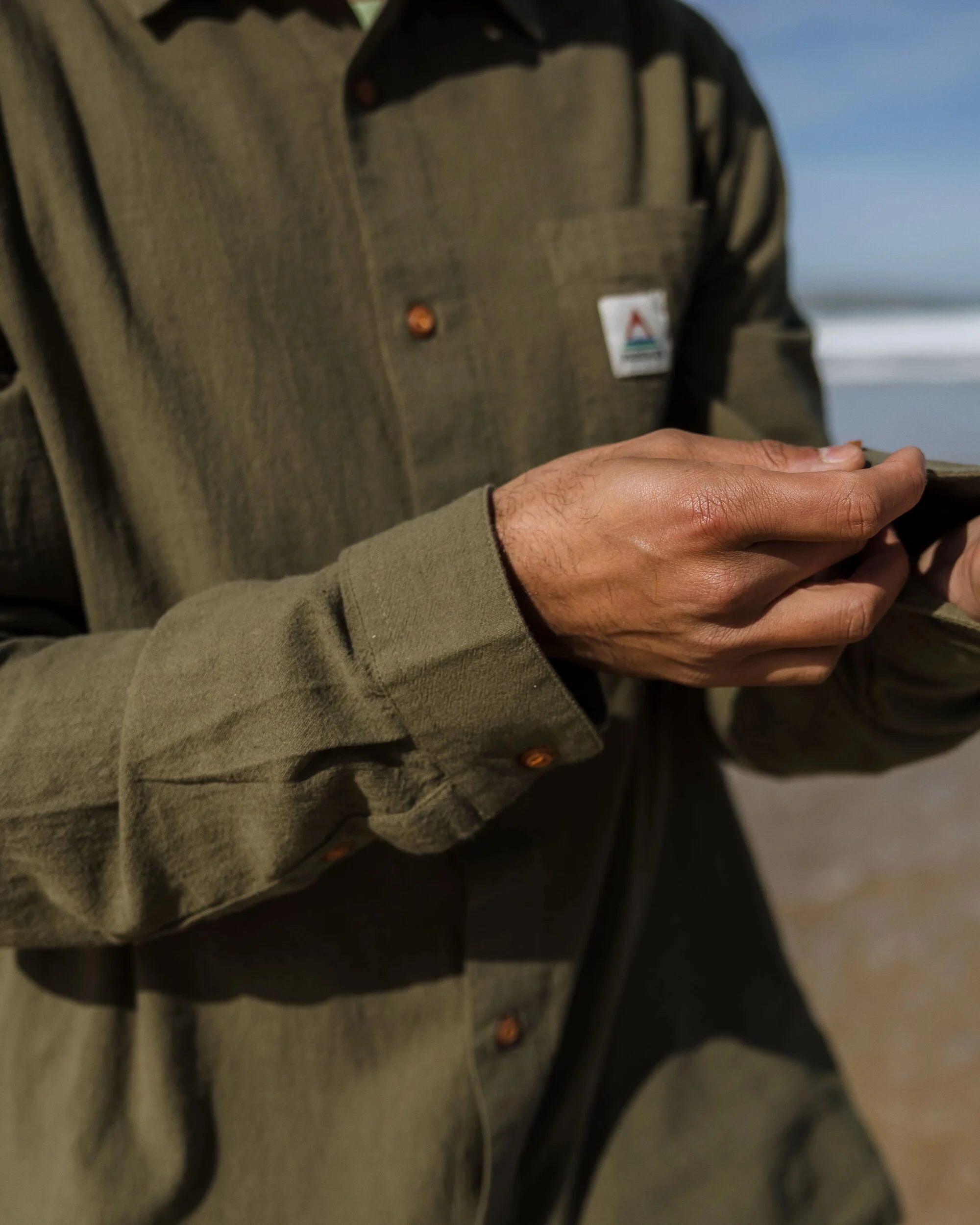 Arica Textured Shirt - Khaki - Image 4