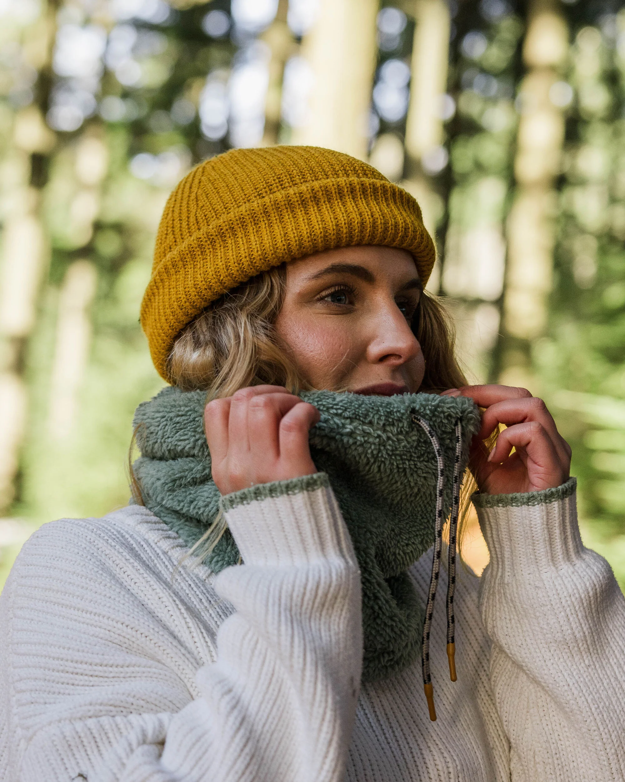 Ash Sherpa Fleece Snood - Pistachio - Image 5
