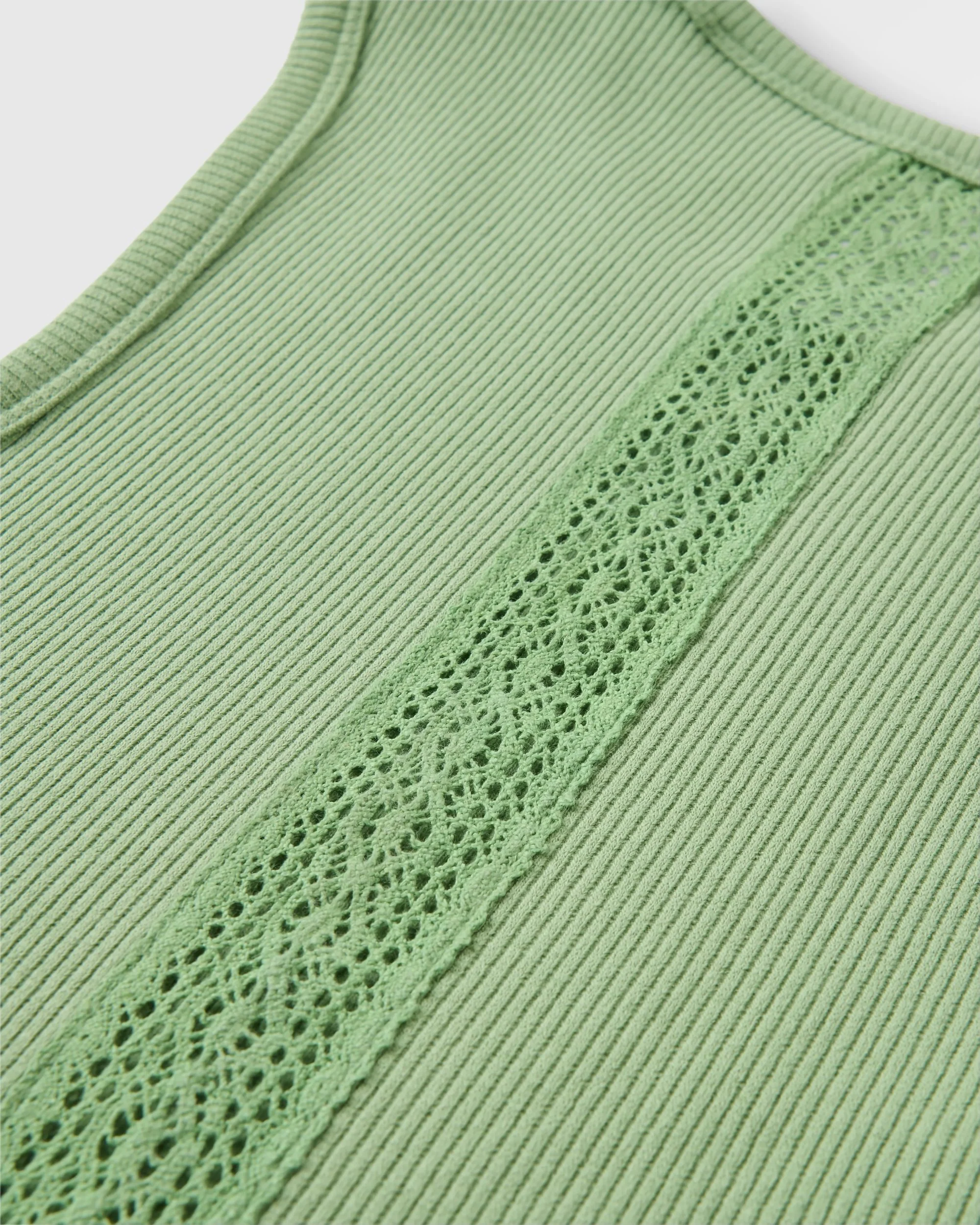 Atmos Ribbed Tank Vest - Stem Green - Image 4