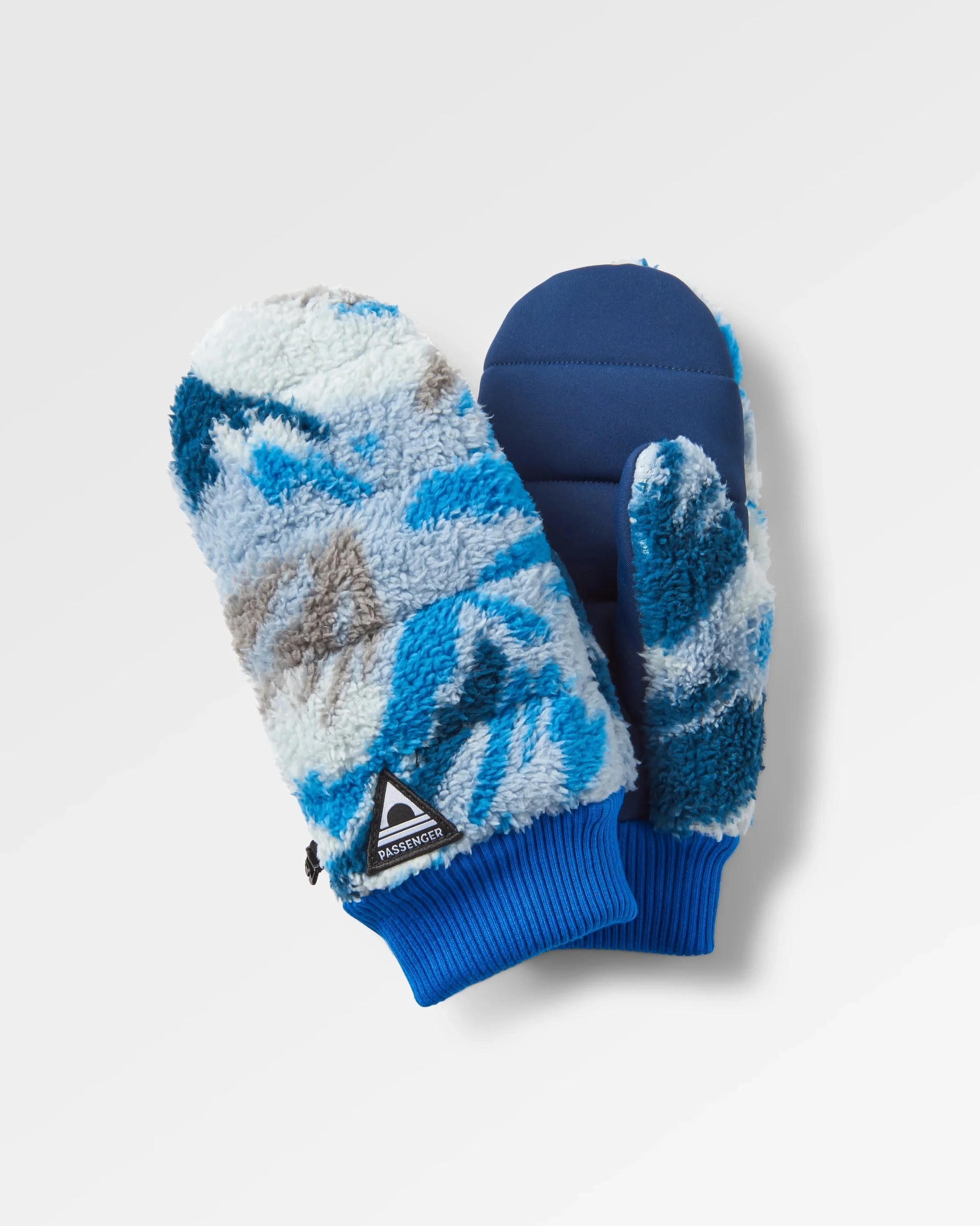 Avalanche Sherpa Mittens - Abstract Mountain Blue Steel