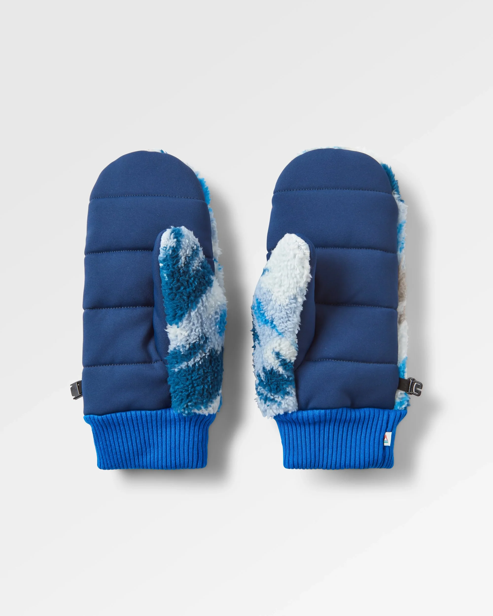 Avalanche Sherpa Mittens - Abstract Mountain Blue Steel - Image 2