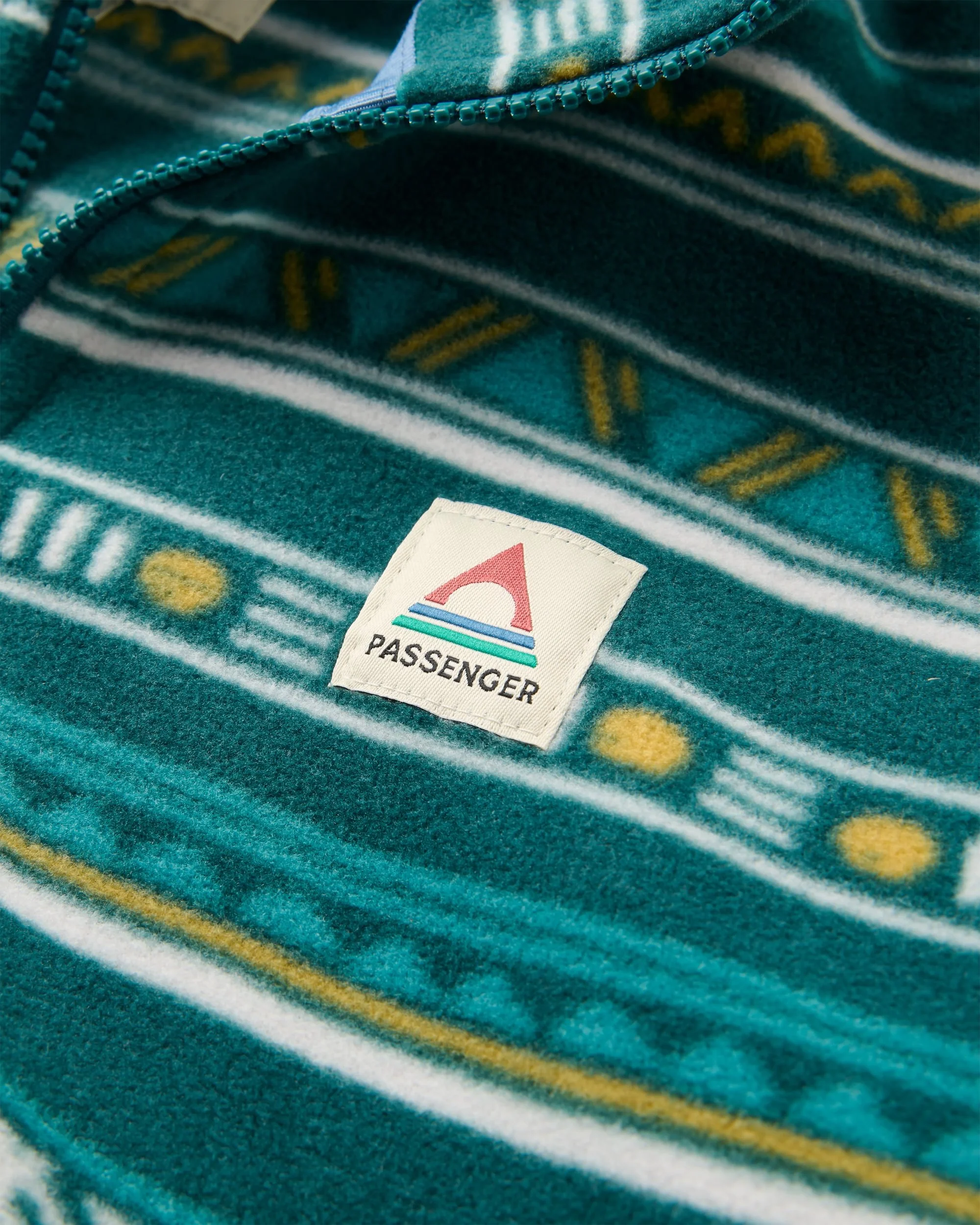 Ayla Micro Polartec® Fleece - Geo Stripe Mediterranean - Image 9