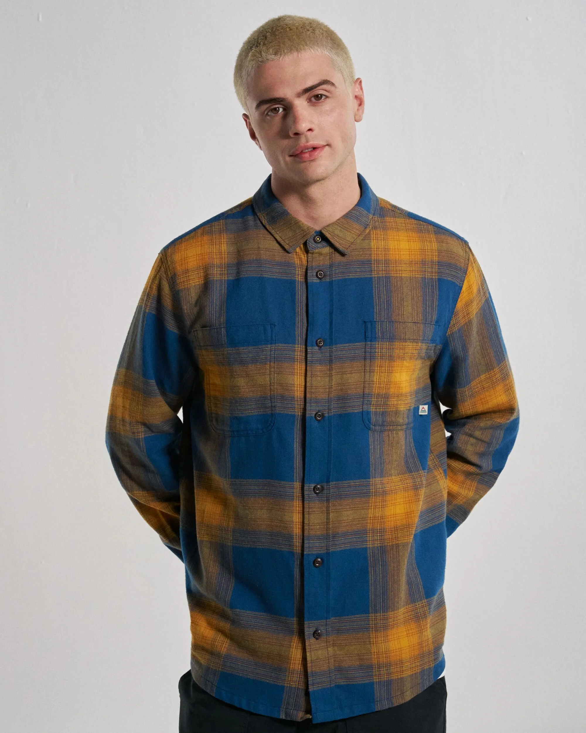 Backcountry Check Light Shirt - Rich Navy/Spruce Yellow Check - Image 5