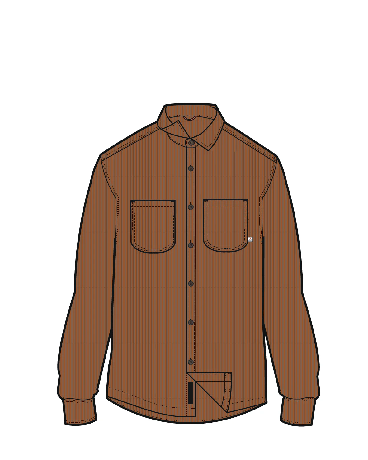 Backcountry Corduroy Shirt - Sunset Orange - Image 9