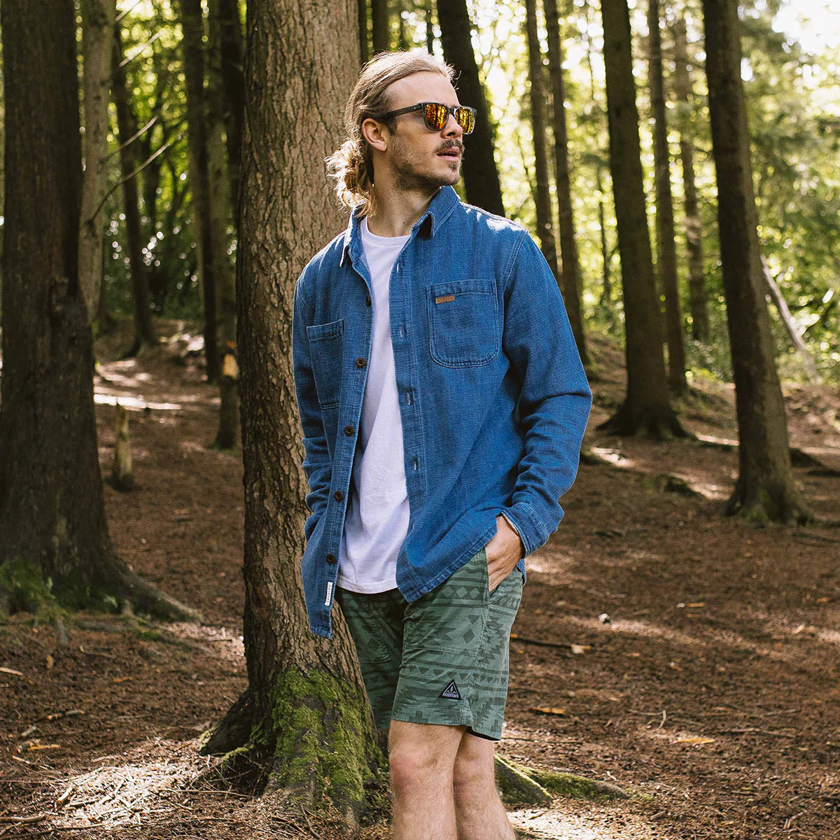Backcountry Organic Cotton Denim LS Shirt - Washed Denim - Image 8