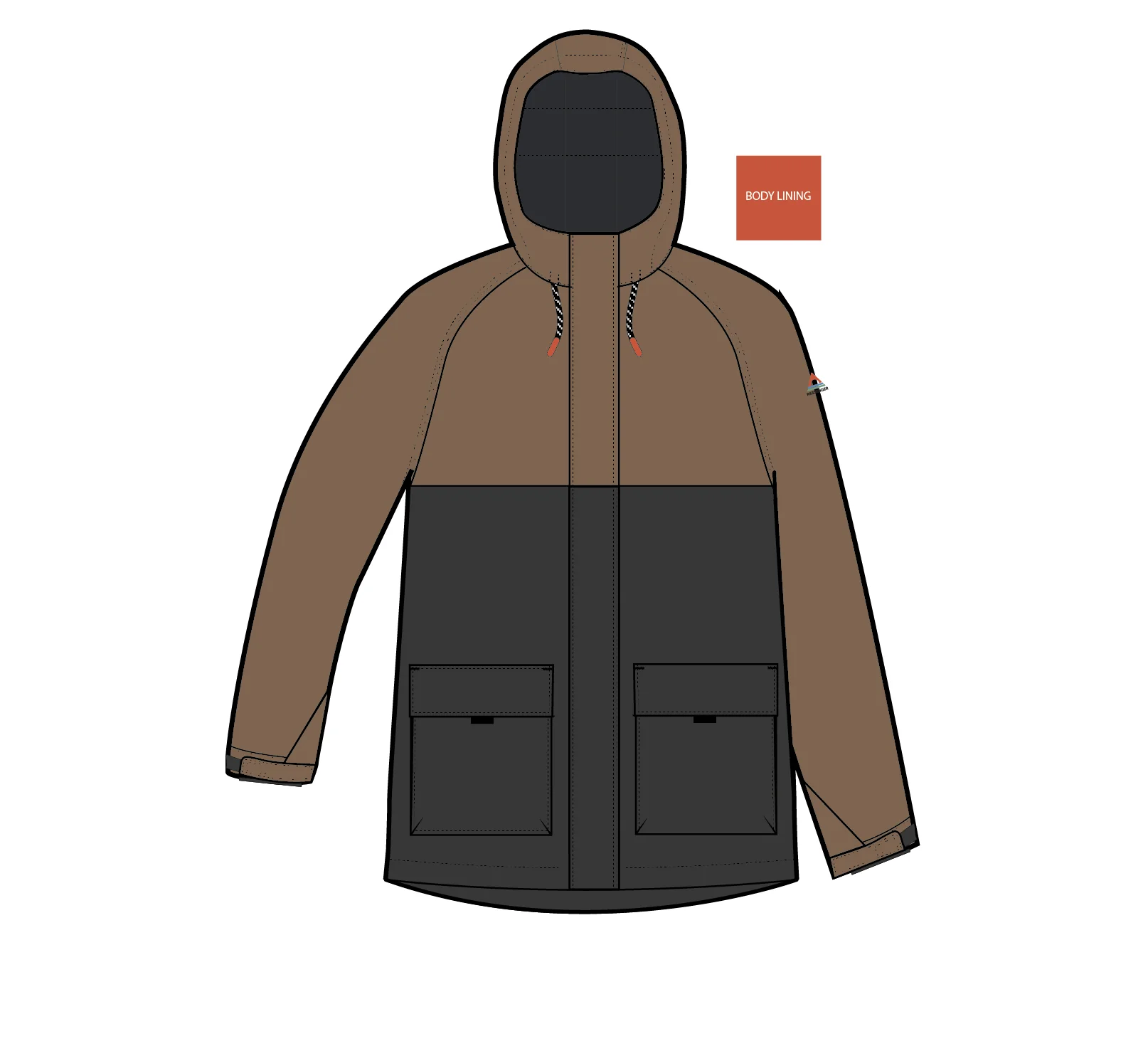 Baltic Insulated Parka - Caramel/Black - Image 9