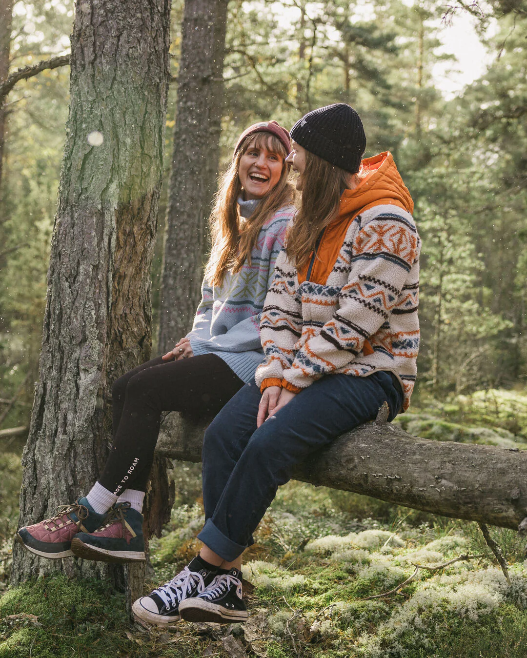 Beaumont Sherpa Hooded Fleece - Homespun Stripe Sunrise Orange - Image 5