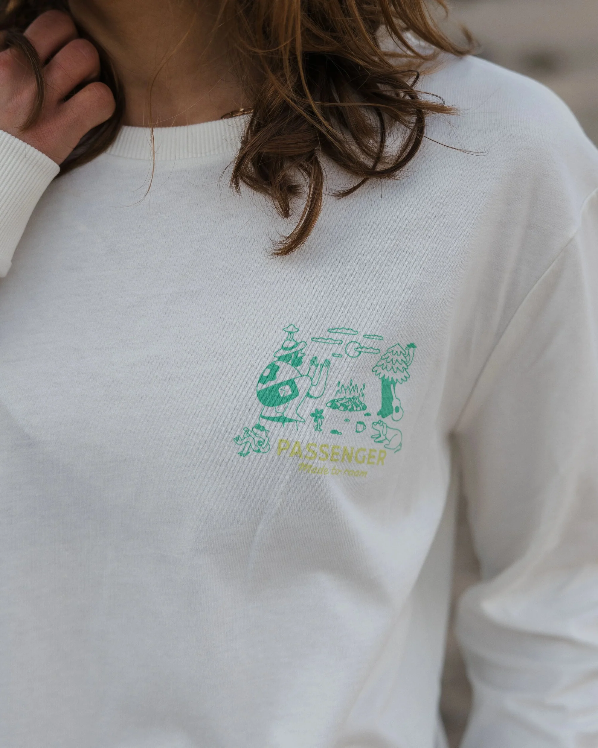 Better Outside Organic Cotton Oversized LS T-Shirt - Marshmallow - Image 6