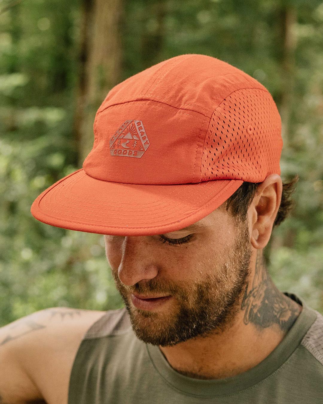 Beyond Organic 5 Panel Cap - Warm Orange - Image 3