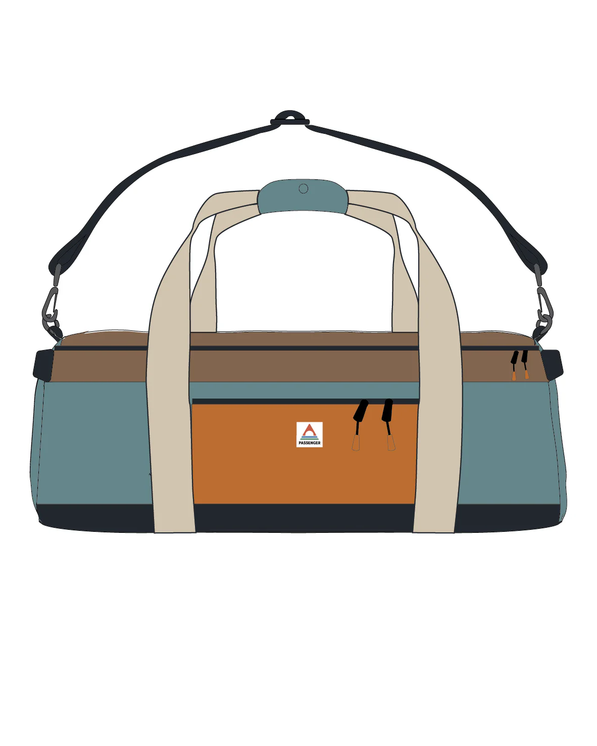 Boondocker 30L Duffel - Arctic/Retro Orange - Image 10