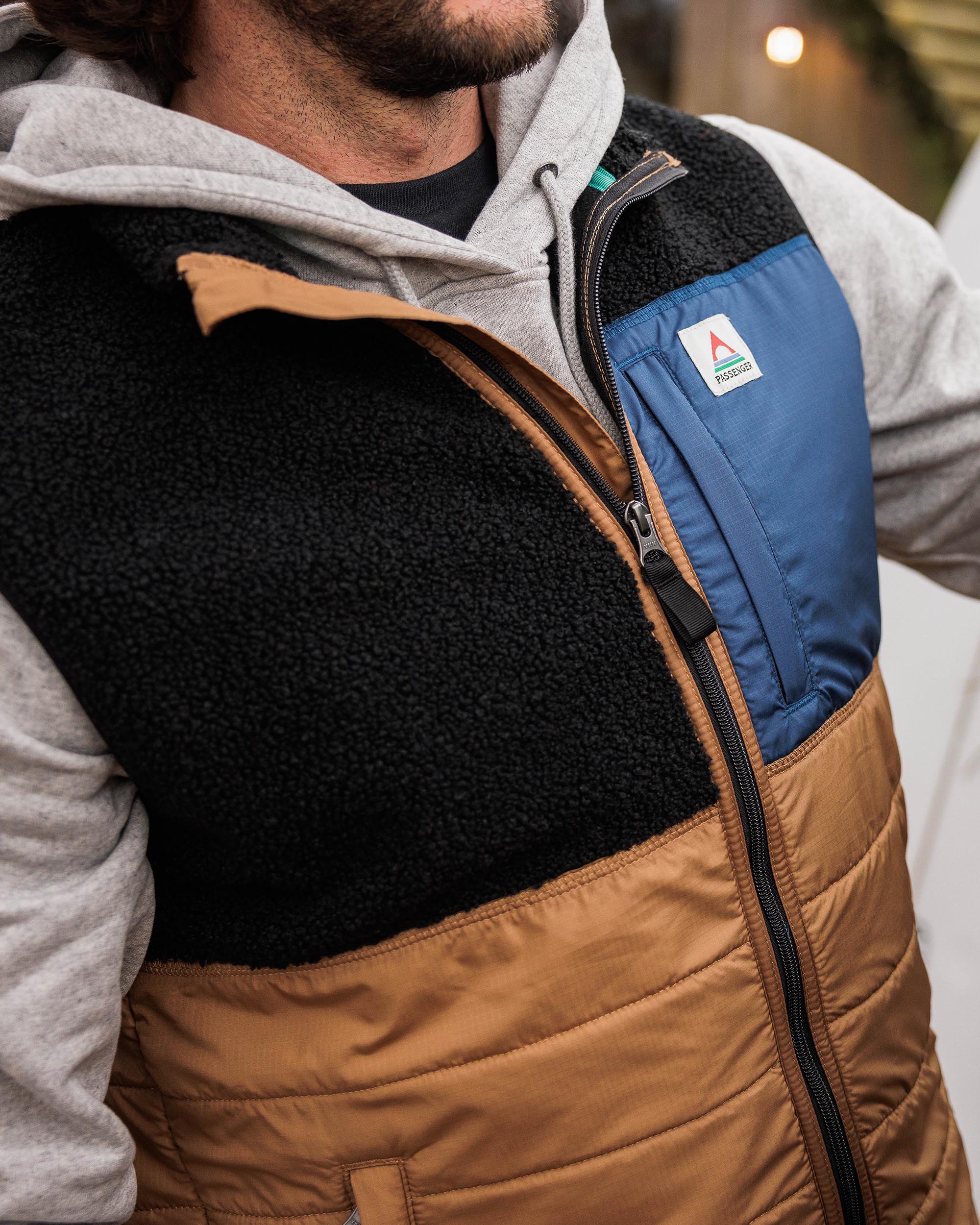 Born Explorer Polar-Lined Sherpa Vest - Black - Image 5