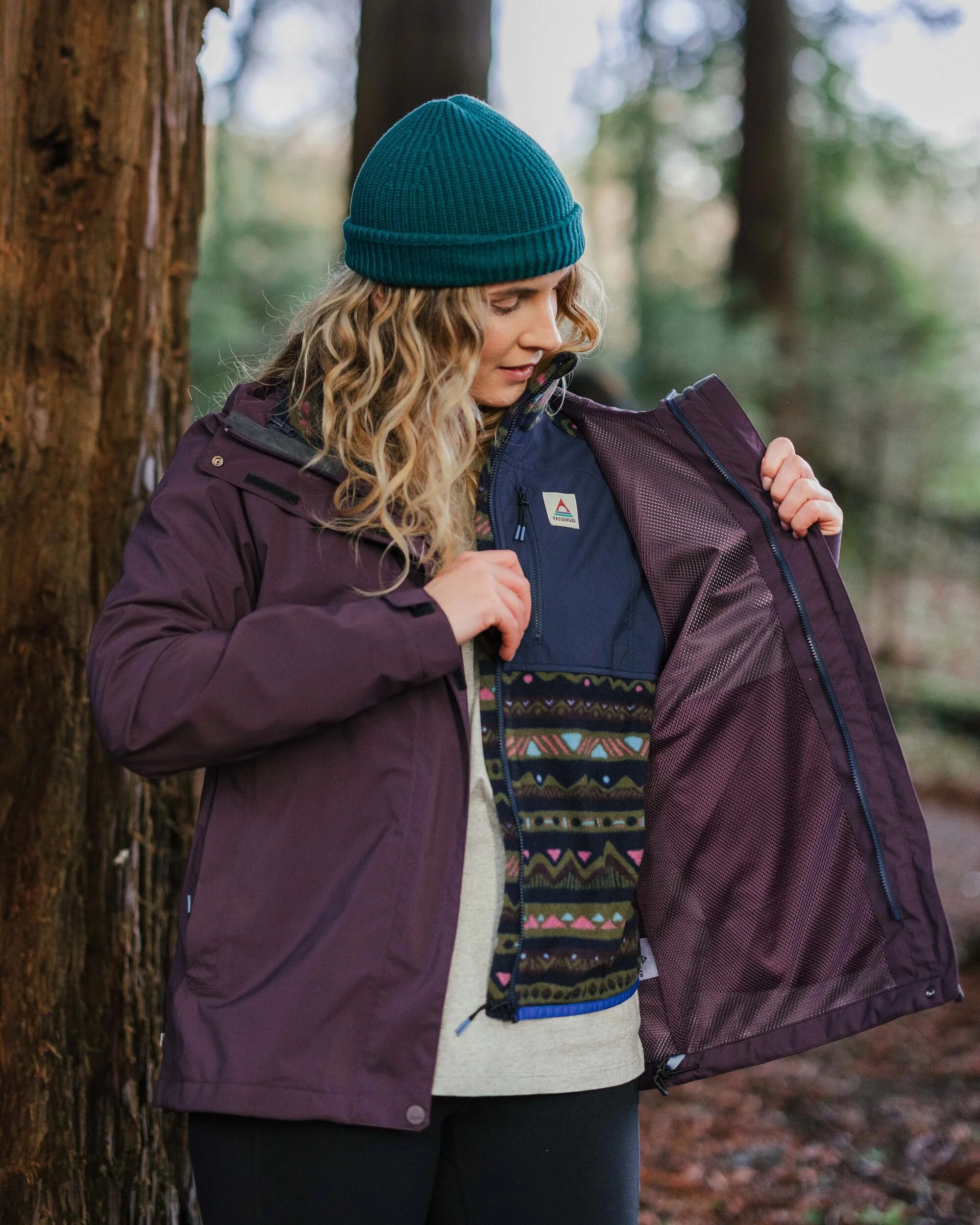Breckenridge Waterproof 3 In 1 Jacket - Deep Plum - Image 3