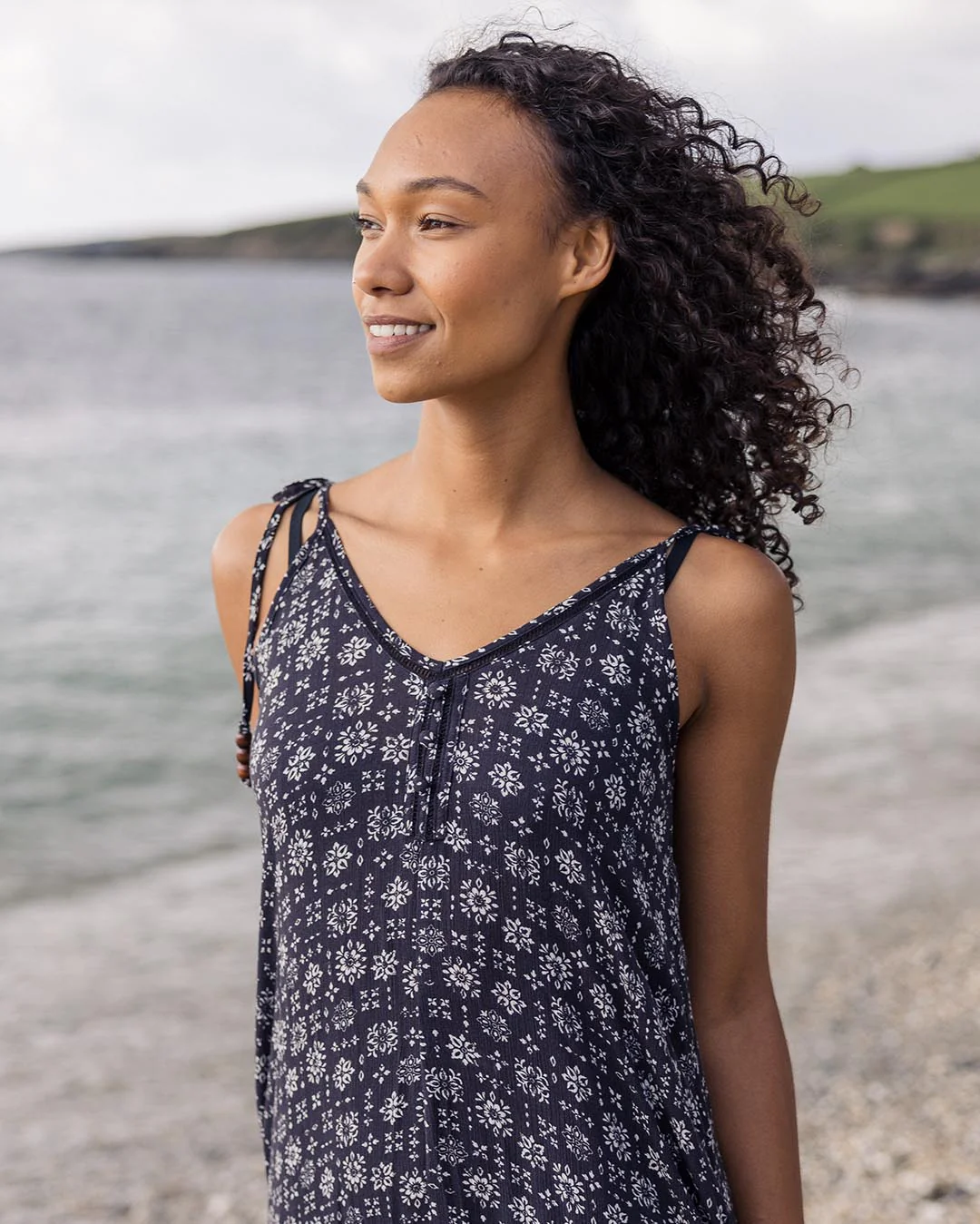 Breeze Maxi Dress - Simple Tile Faded Black - Image 2