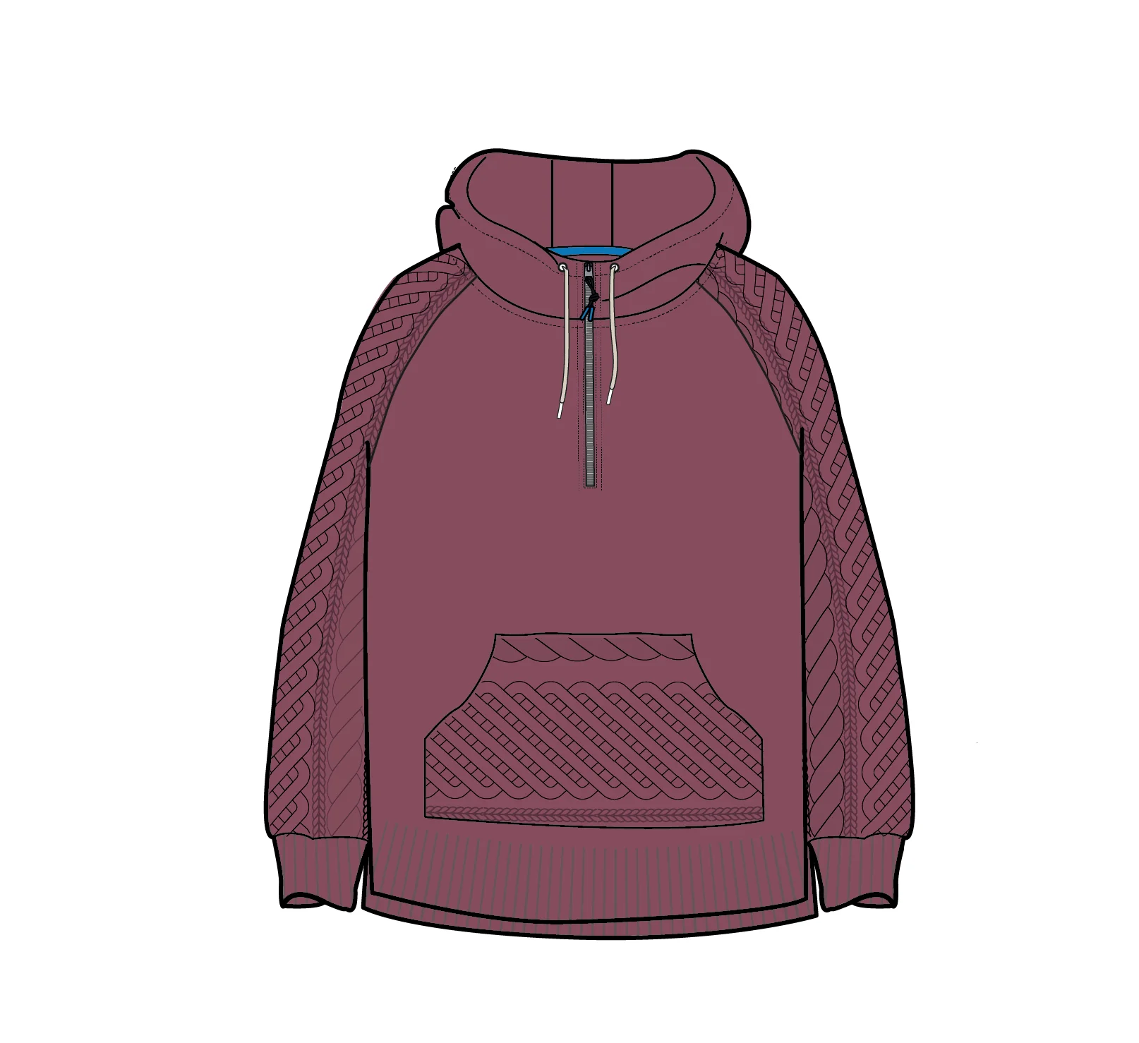 Brooke Zip Hoodie - Wild Berry - Image 7