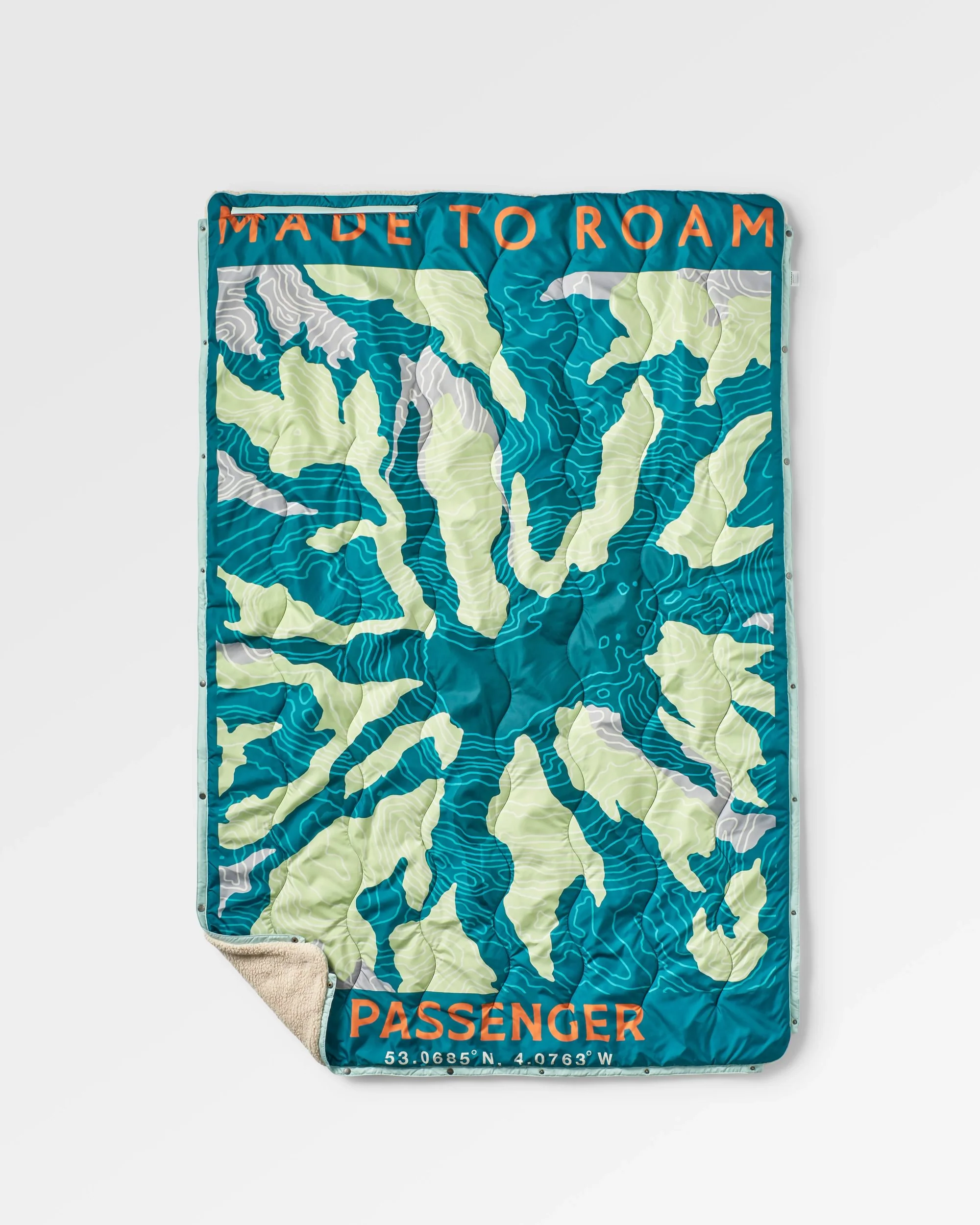 Cabin Sherpa Blanket - Abstract Mountain Green - Image 2