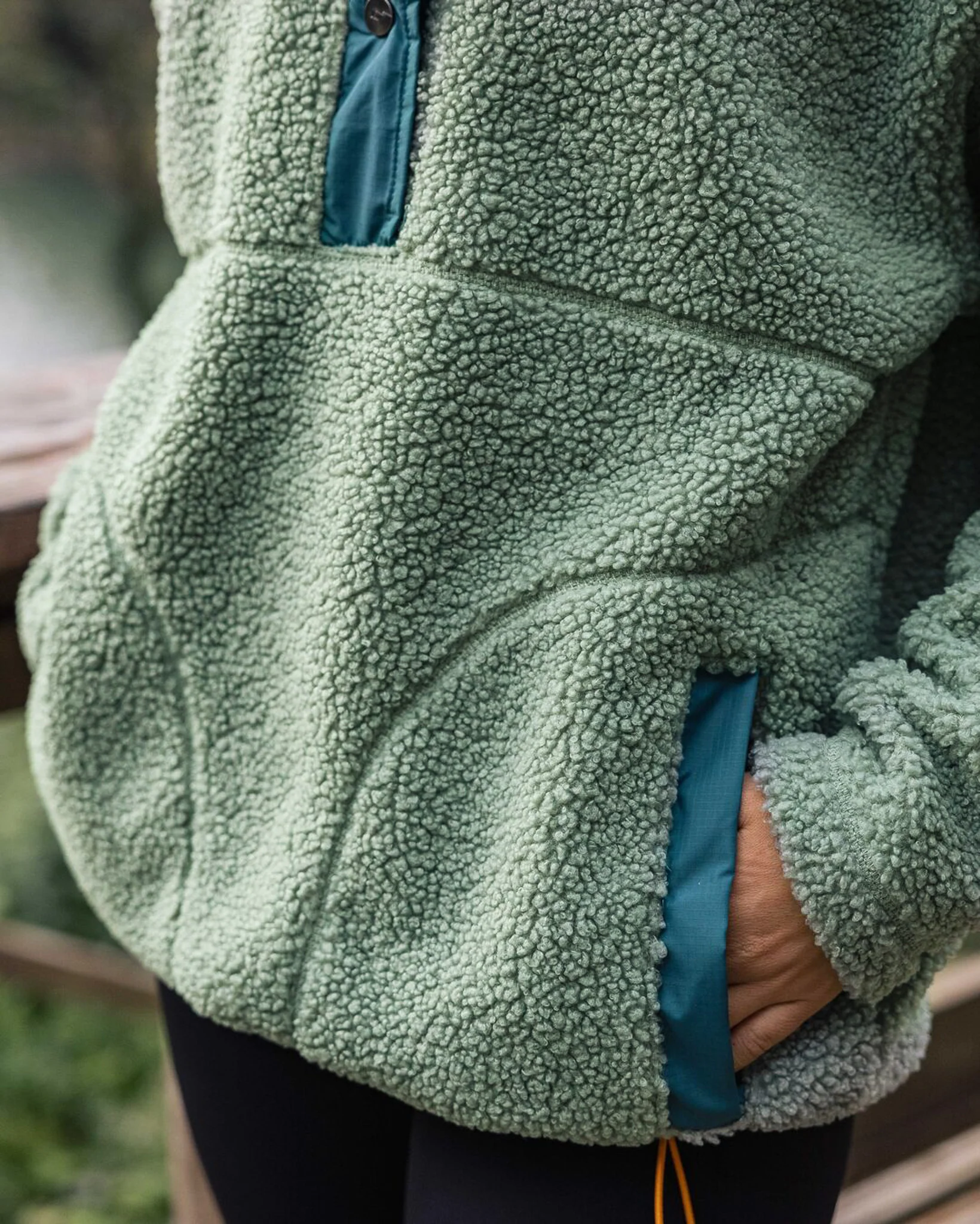 Calla Hooded Polar-Lined Fleece - Pistachio - Image 5