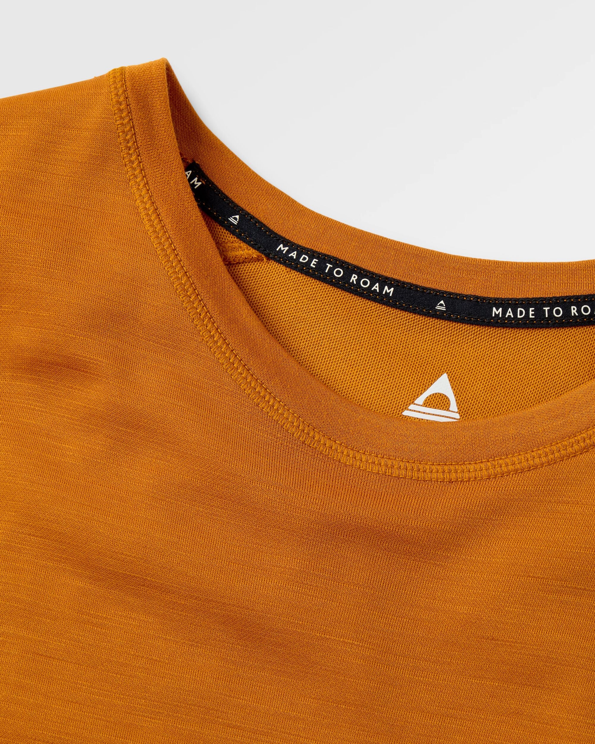 Camp Lost Lightweight Merino Blend T-Shirt - Retro Orange - Image 5