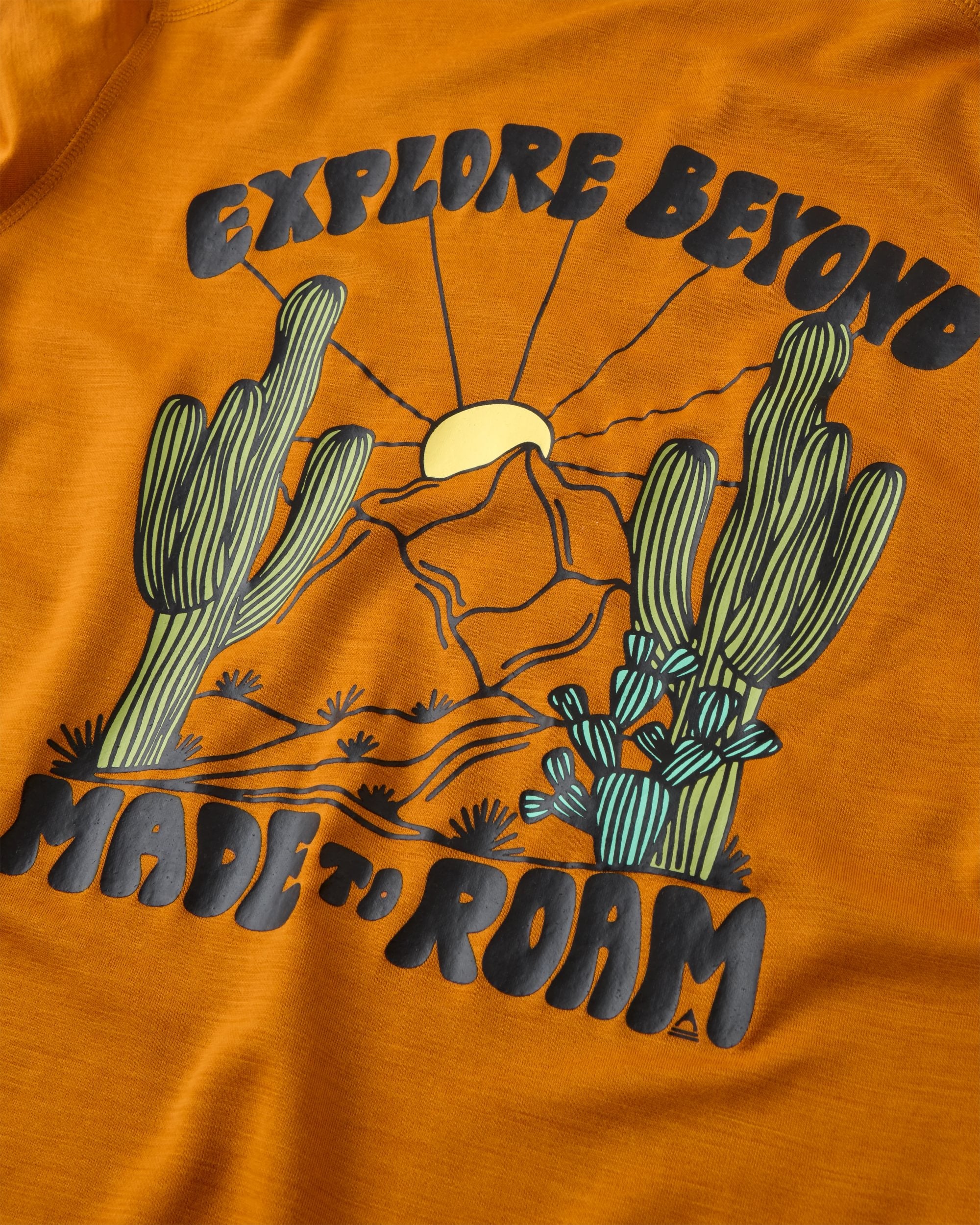 Camp Wild Lightweight Merino Blend T-Shirt - Retro Orange - Image 5