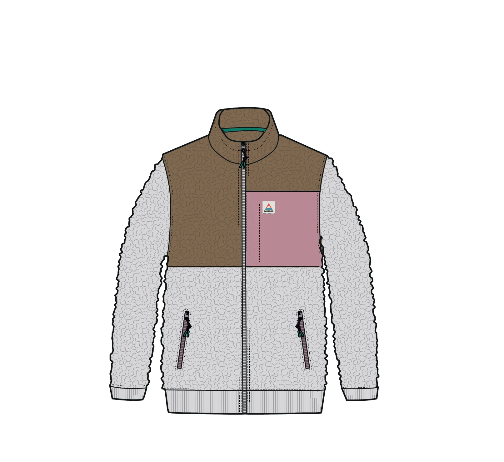 Caspian Polar Fleece - White Sand - Image 7
