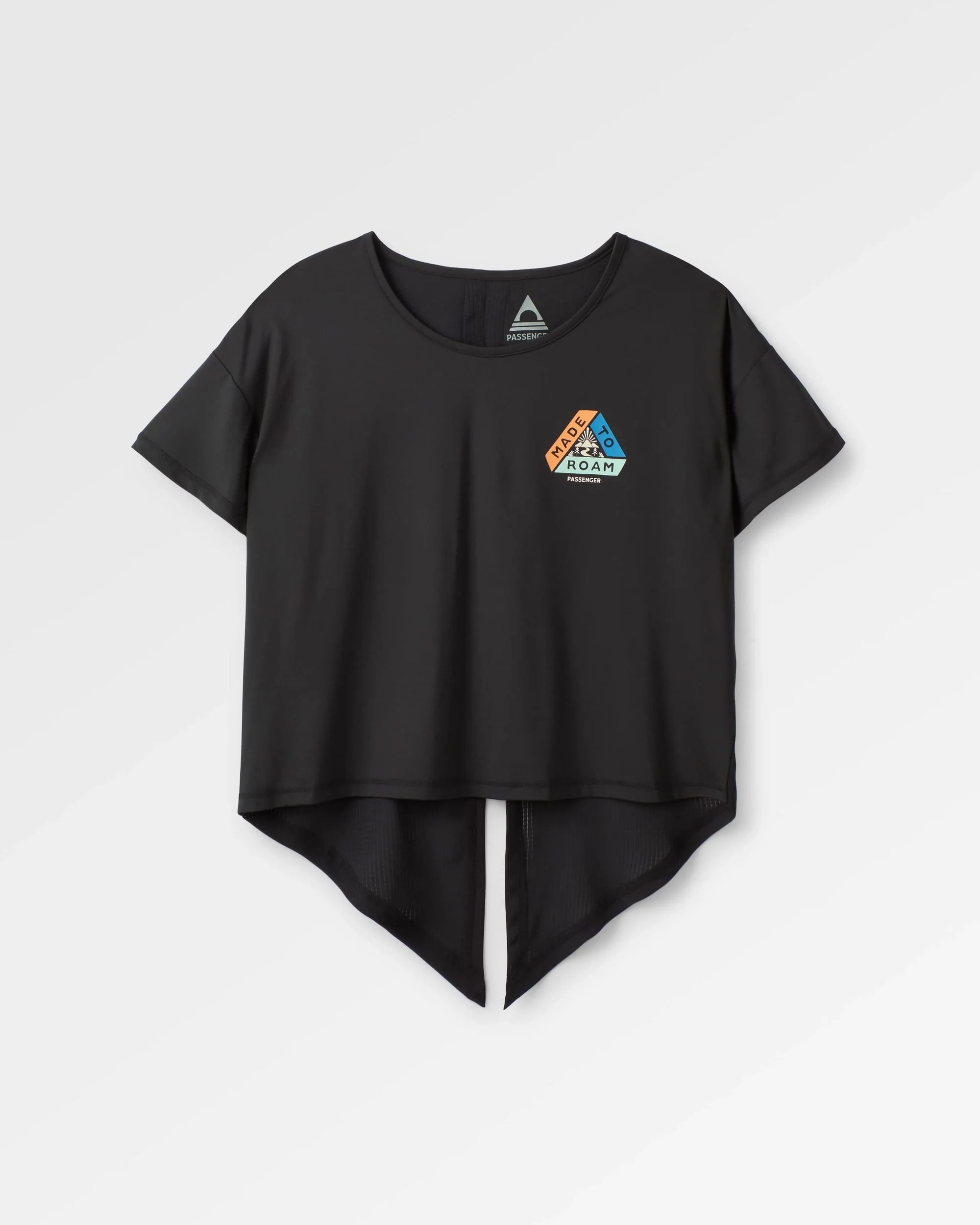Chakra Tie Back Active T-Shirt - Black - Image 3