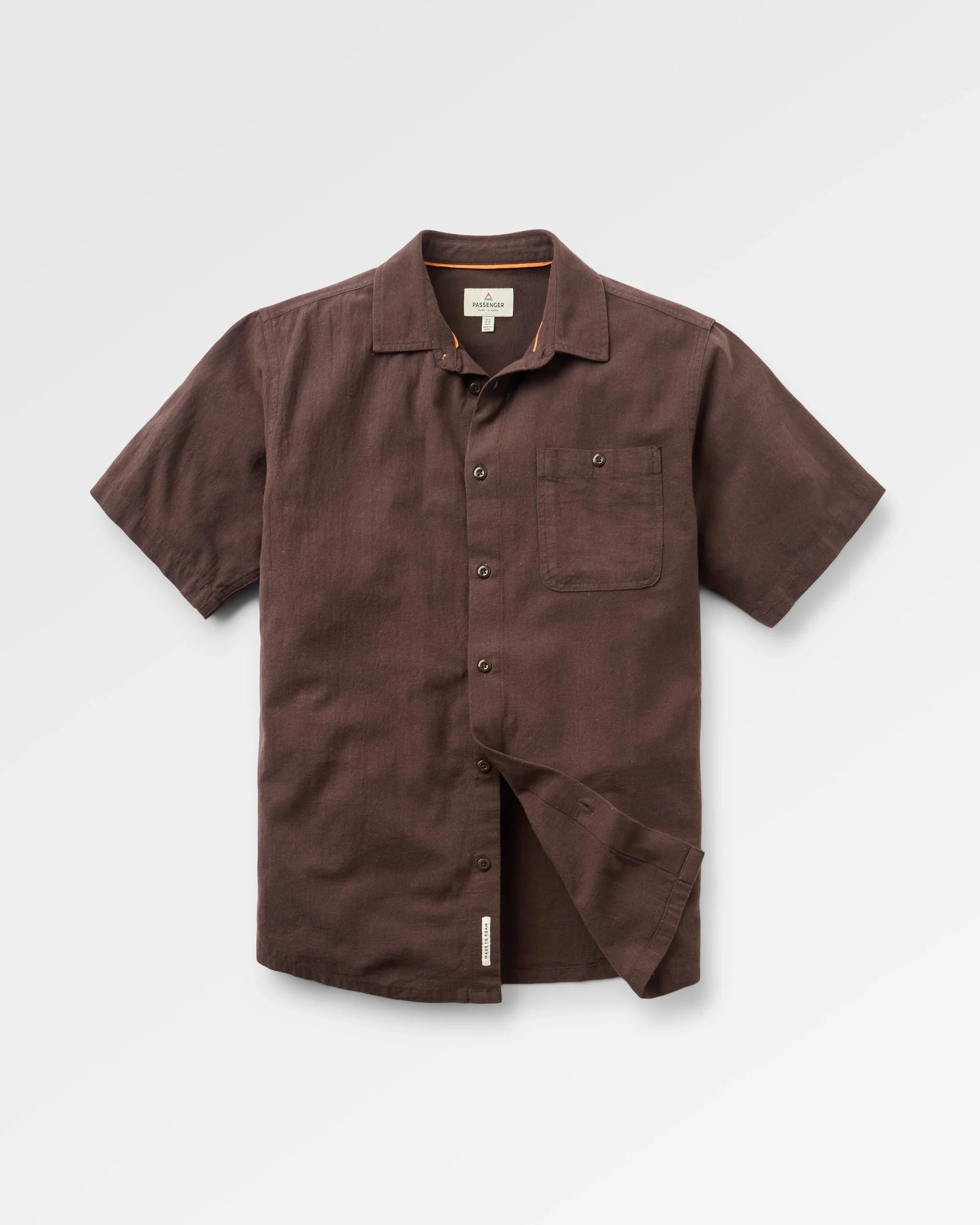 Chill Textured Short Sleeve Shirt - Espresso