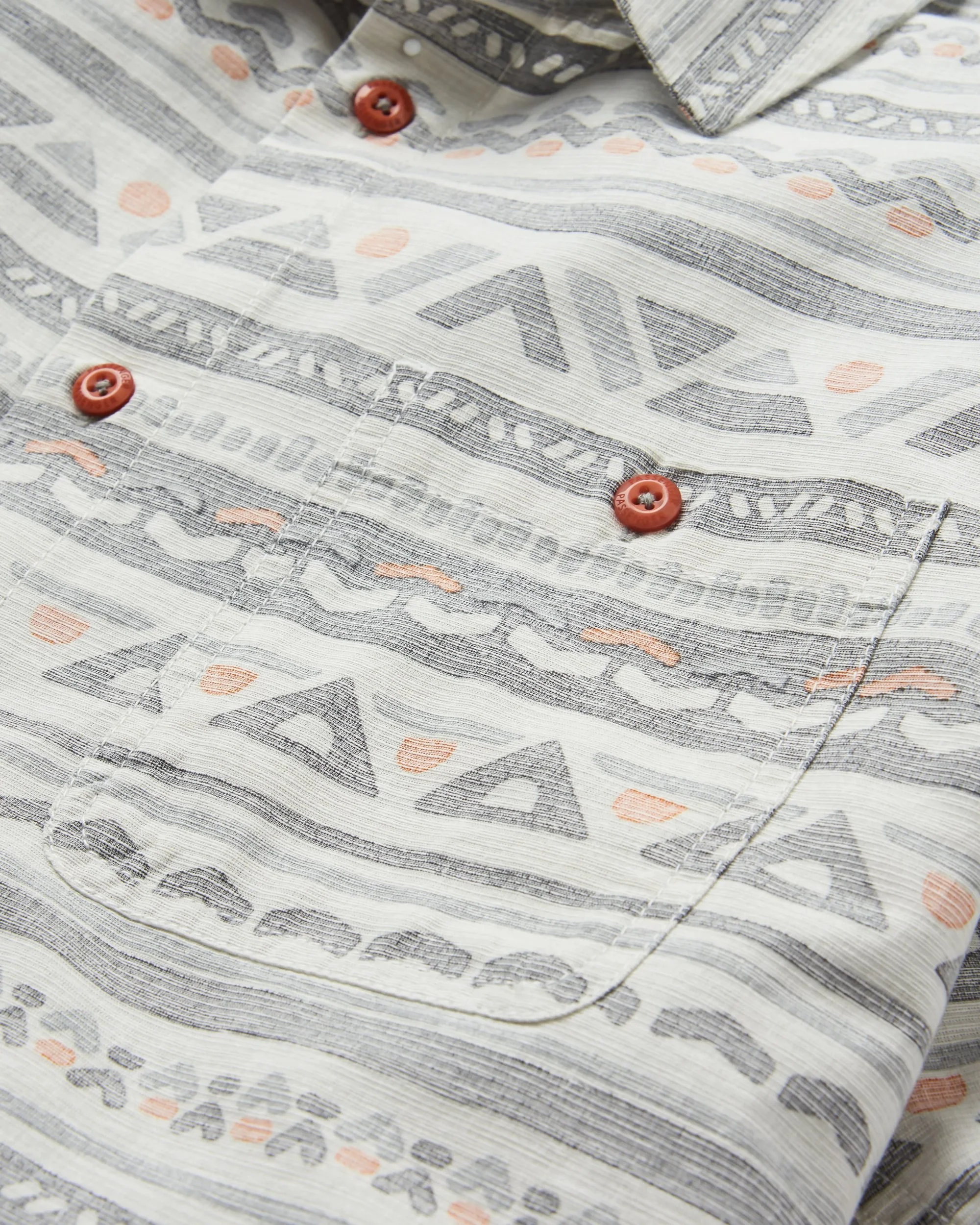 Chill Textured Short Sleeve Shirt - Geo Track Storm Grey - Image 5