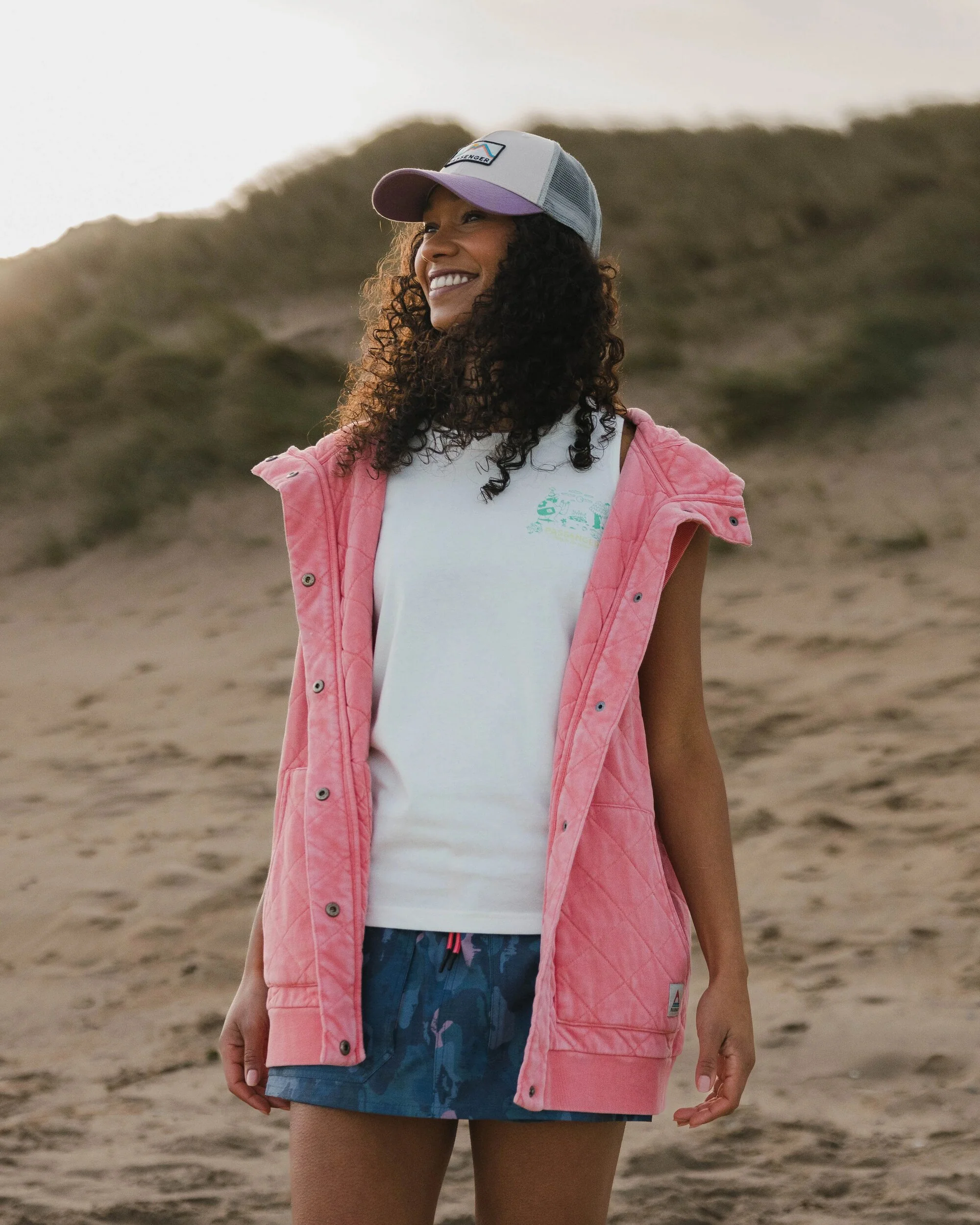 Clementine Quilted Vest - Shell Pink - Image 7