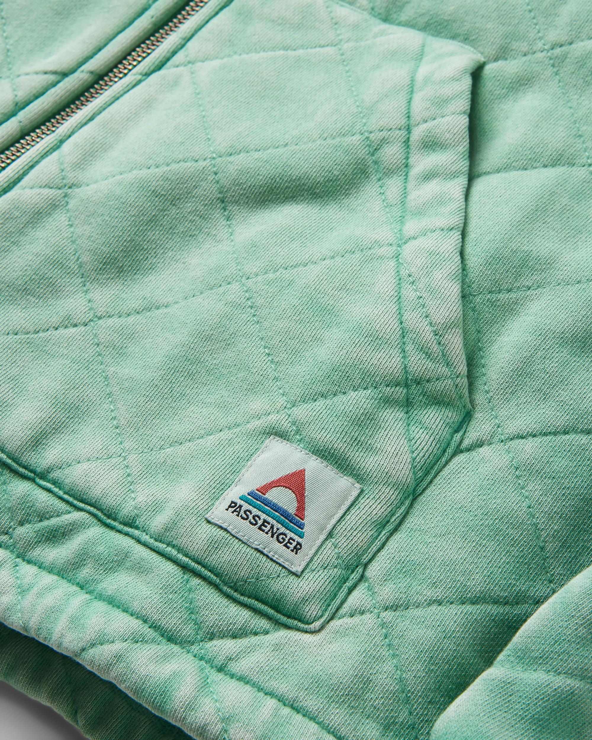 Clementine Quilted Zip-Through - Green Spruce - Image 5